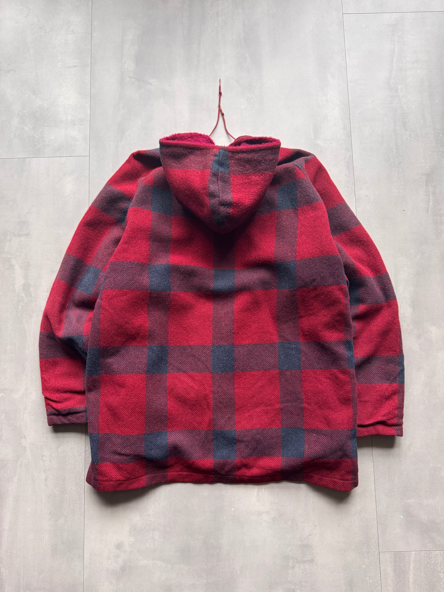 VINTAGE WOOLRICH PLAID FLANNEL ZIP UP JACKET - L