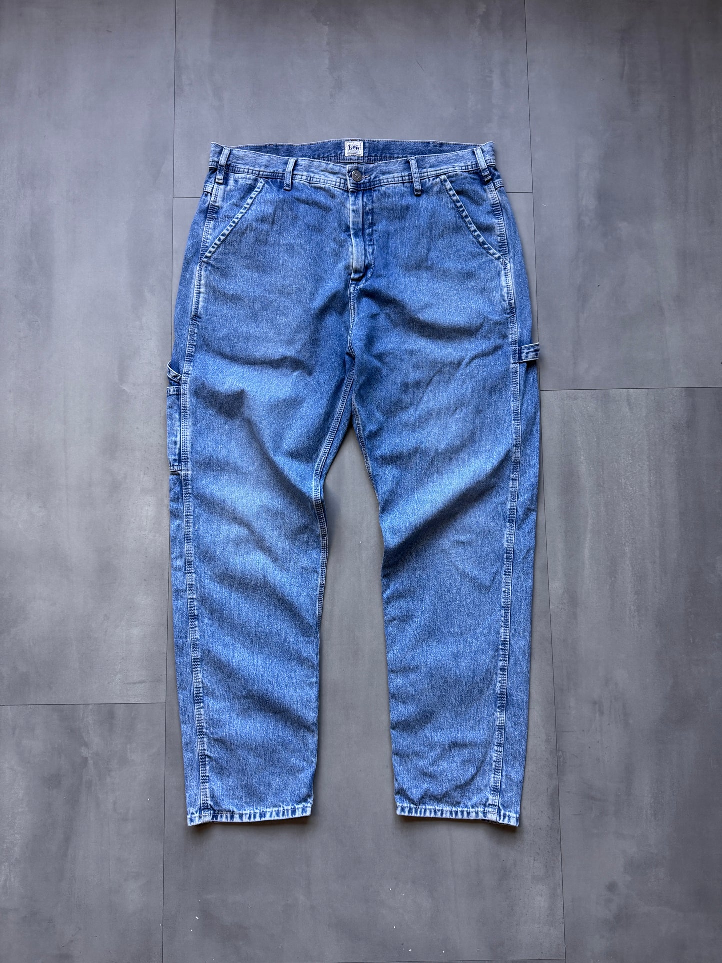 VINTAGE LEE LIGHT WASH DENIM CARPENTER PANTS - 34