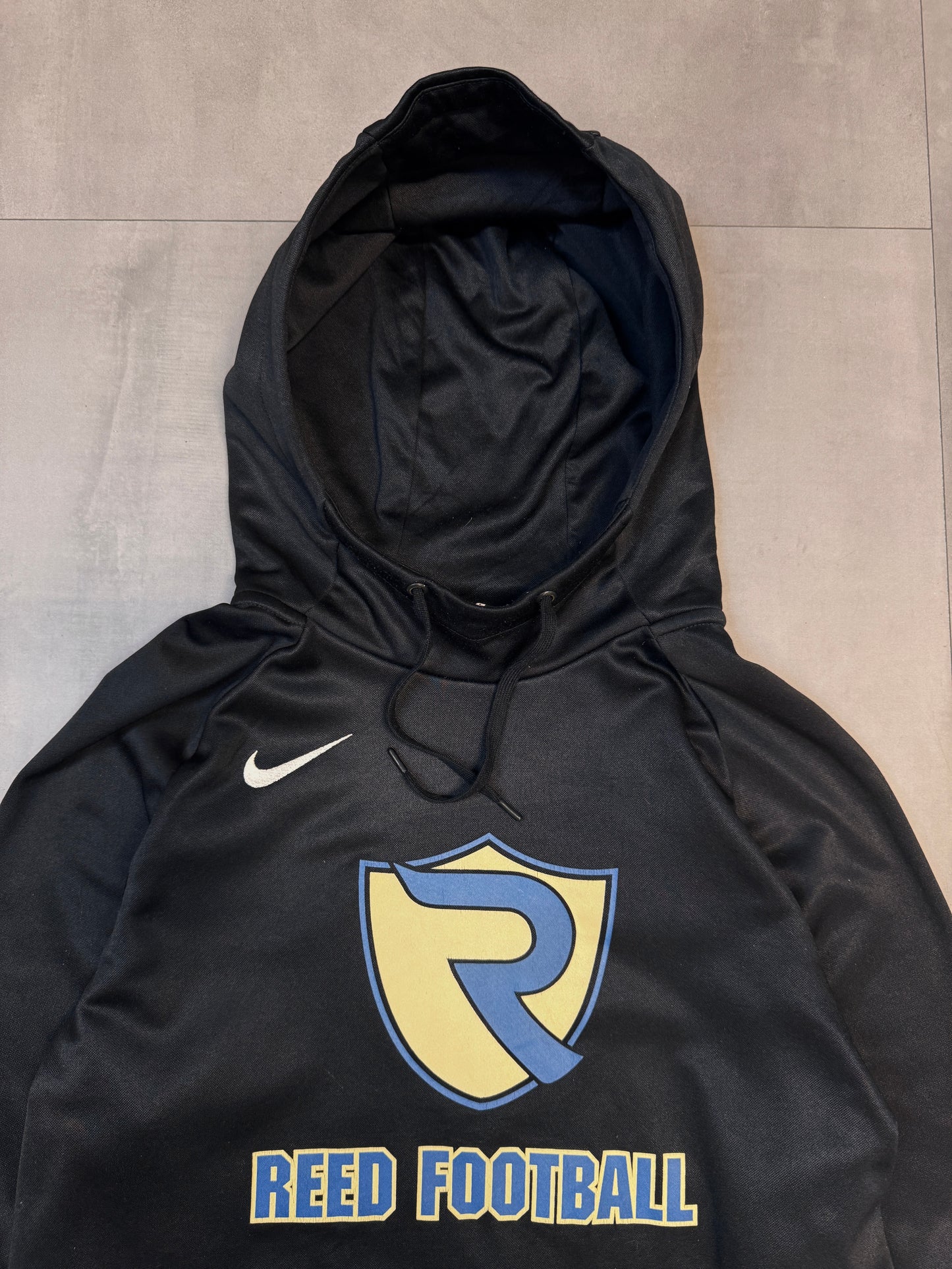 NIKE REED FOOTBALL BLACK HOODIE - LARGE