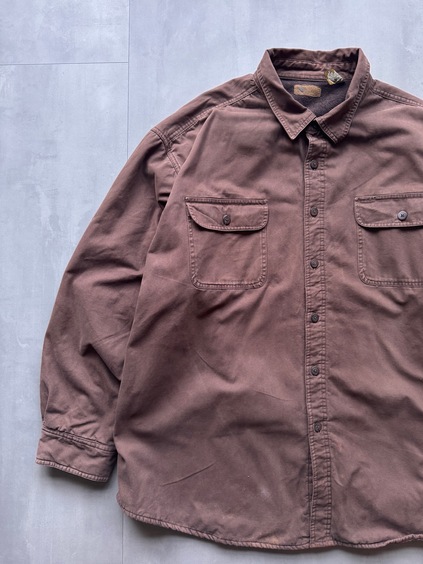 VINTAGE BROWN LINED WORKWEAR JACKET - XXL