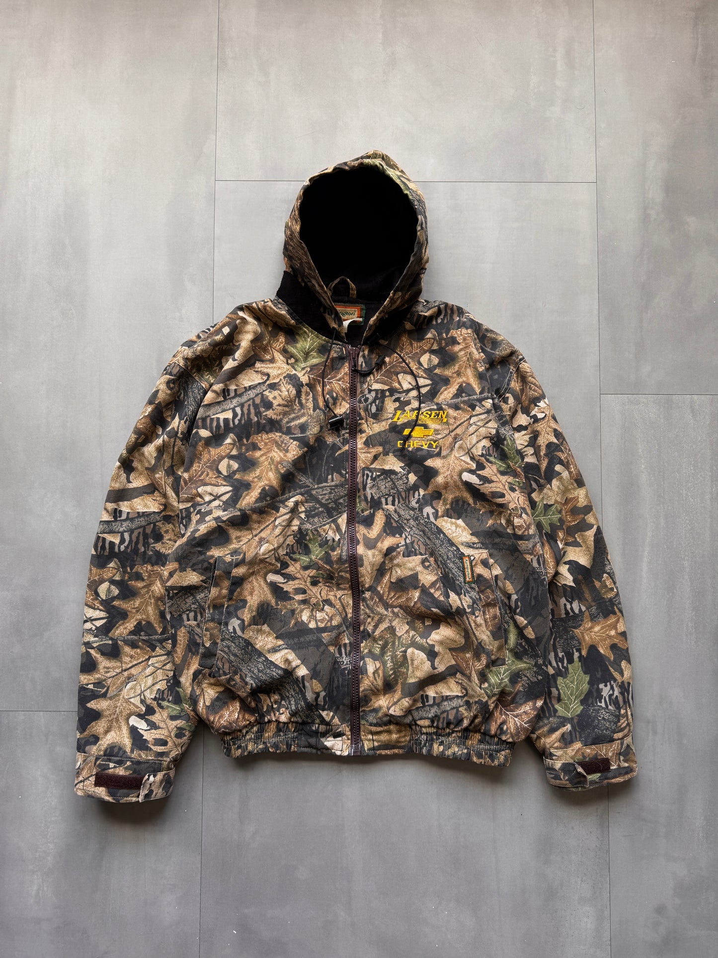 VINTAGE REMMINGTON REALTREE 'LARSEN AUTO CENTERS CHEVY' JACKET - LARGE