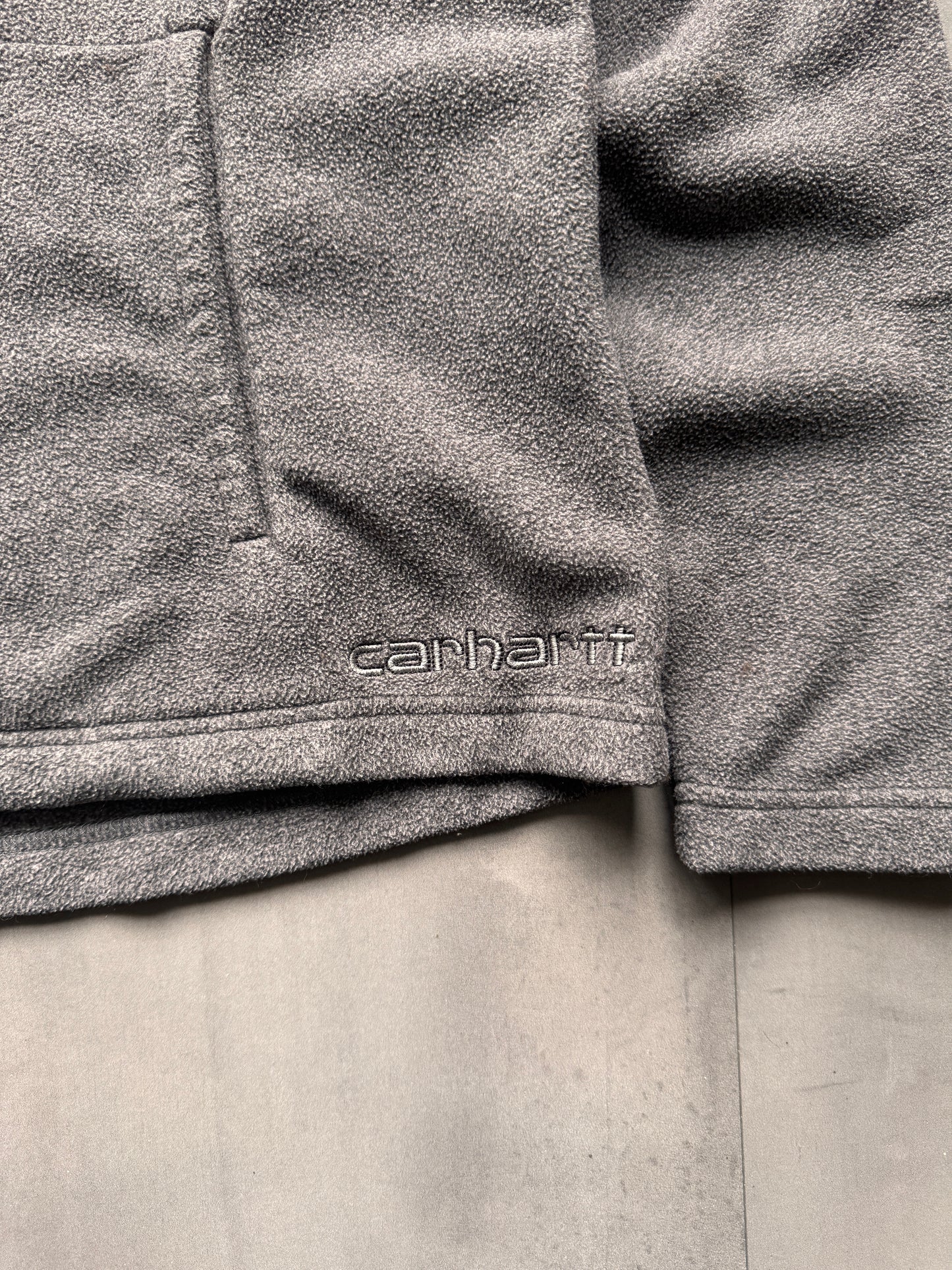 CARHARTT GREY 1/4 ZIP FLEECE - SMALL