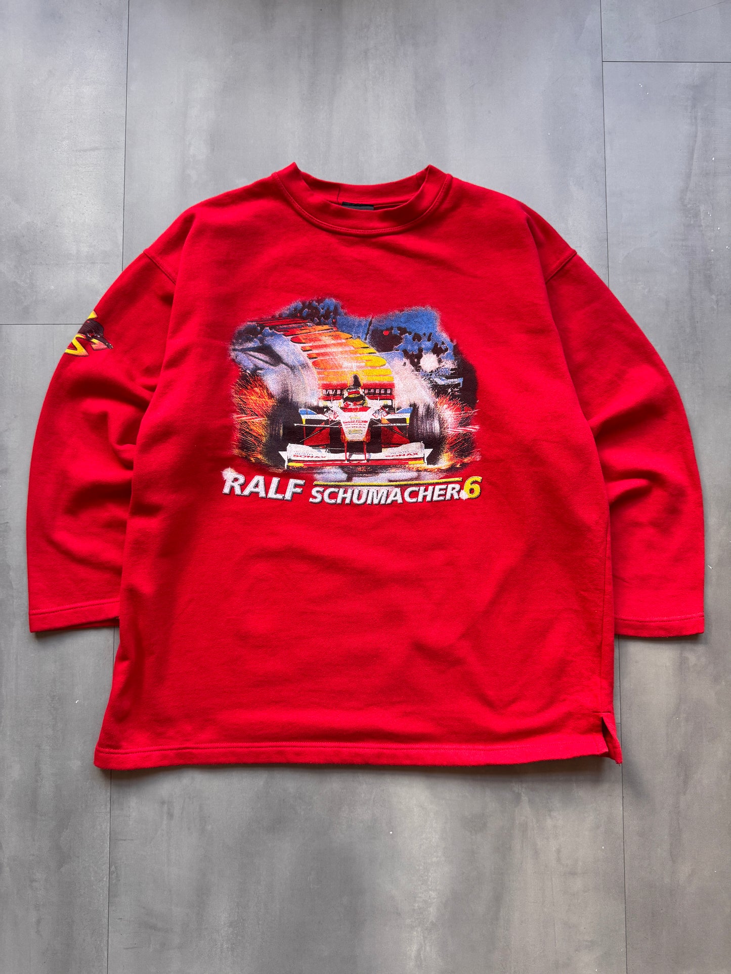 VINTAGE F1 RALF SCHUMACHER RED SWEATER - M