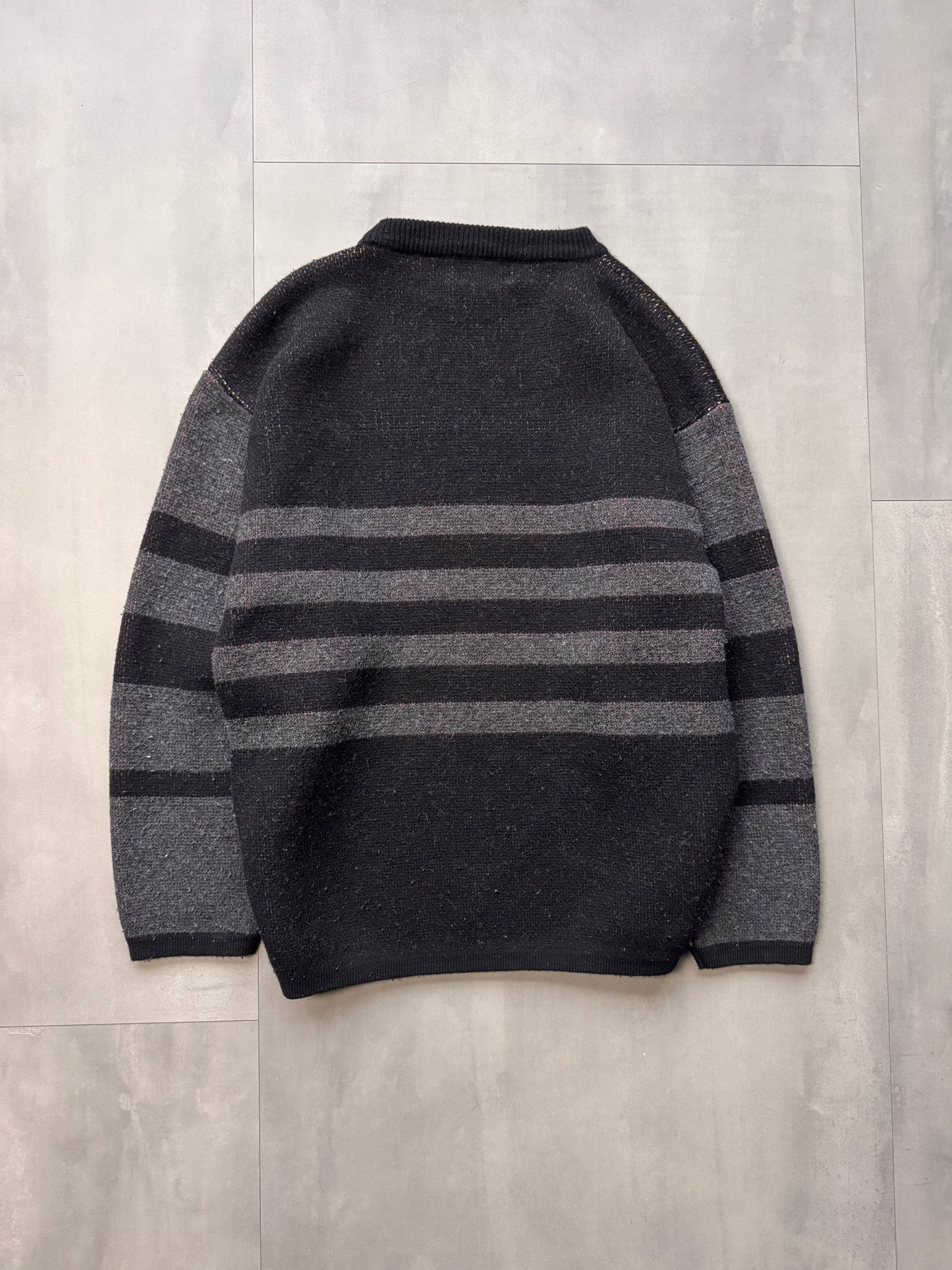 VINTAGE BART SIMPSON BLACK KNIT SWEATER - LARGE