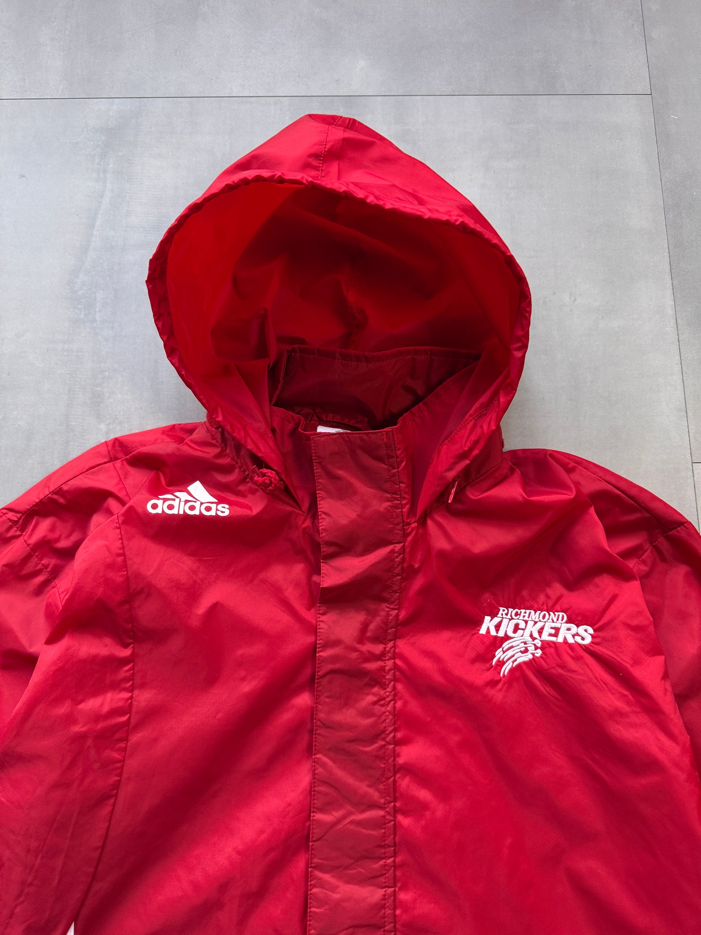 VINTAGE ADIDAS RICHMOND KICKERS RED TRACK JACKET - XL