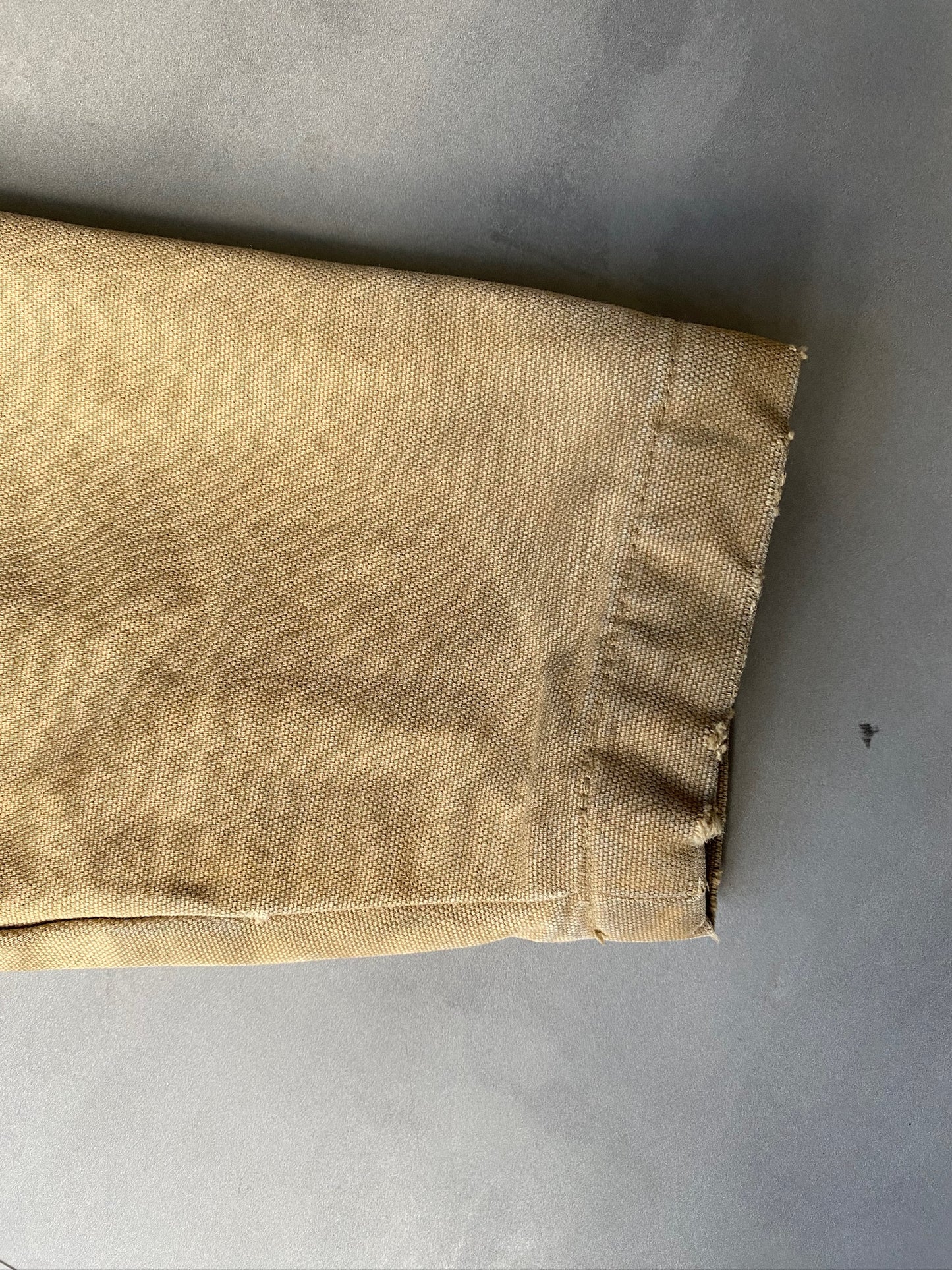 VINTAGE AMERICAN EAGLE SHERPA LINED TAN JACKET - S