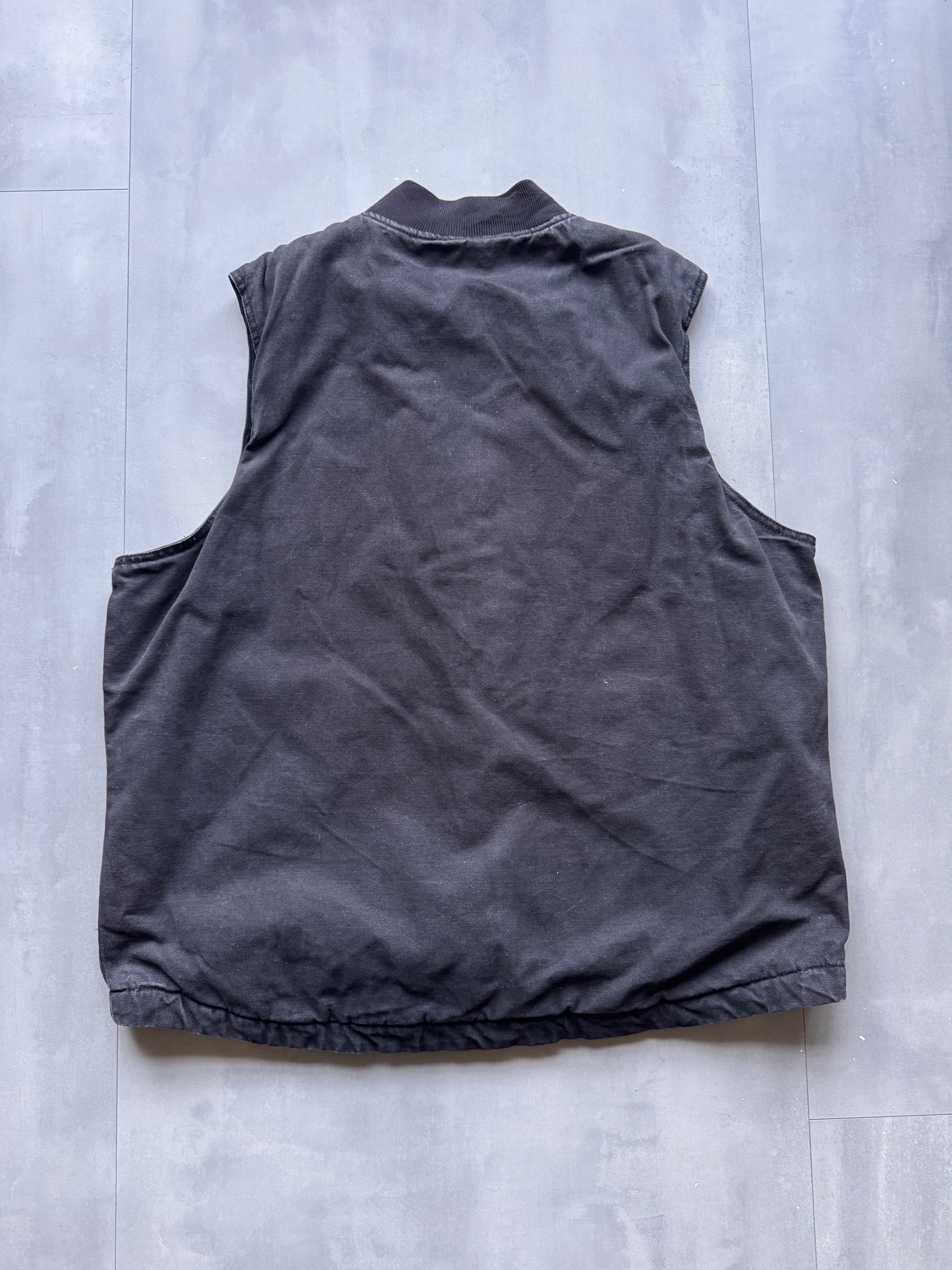 VINTAGE WOLVERINE FADED BLACK WORKWEAR GILET - XL