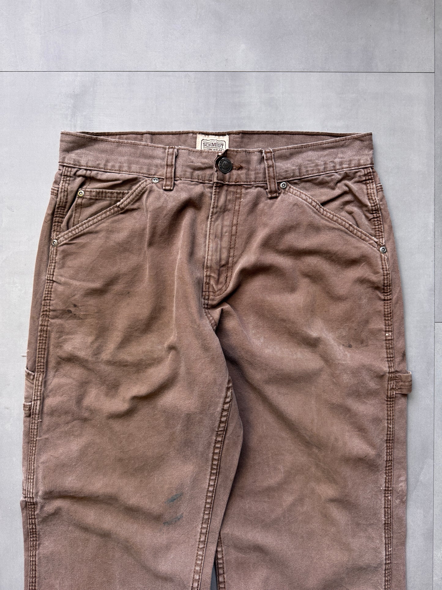 VINTAGE SCHMIDT BROWN CARPENTER PANTS - 30