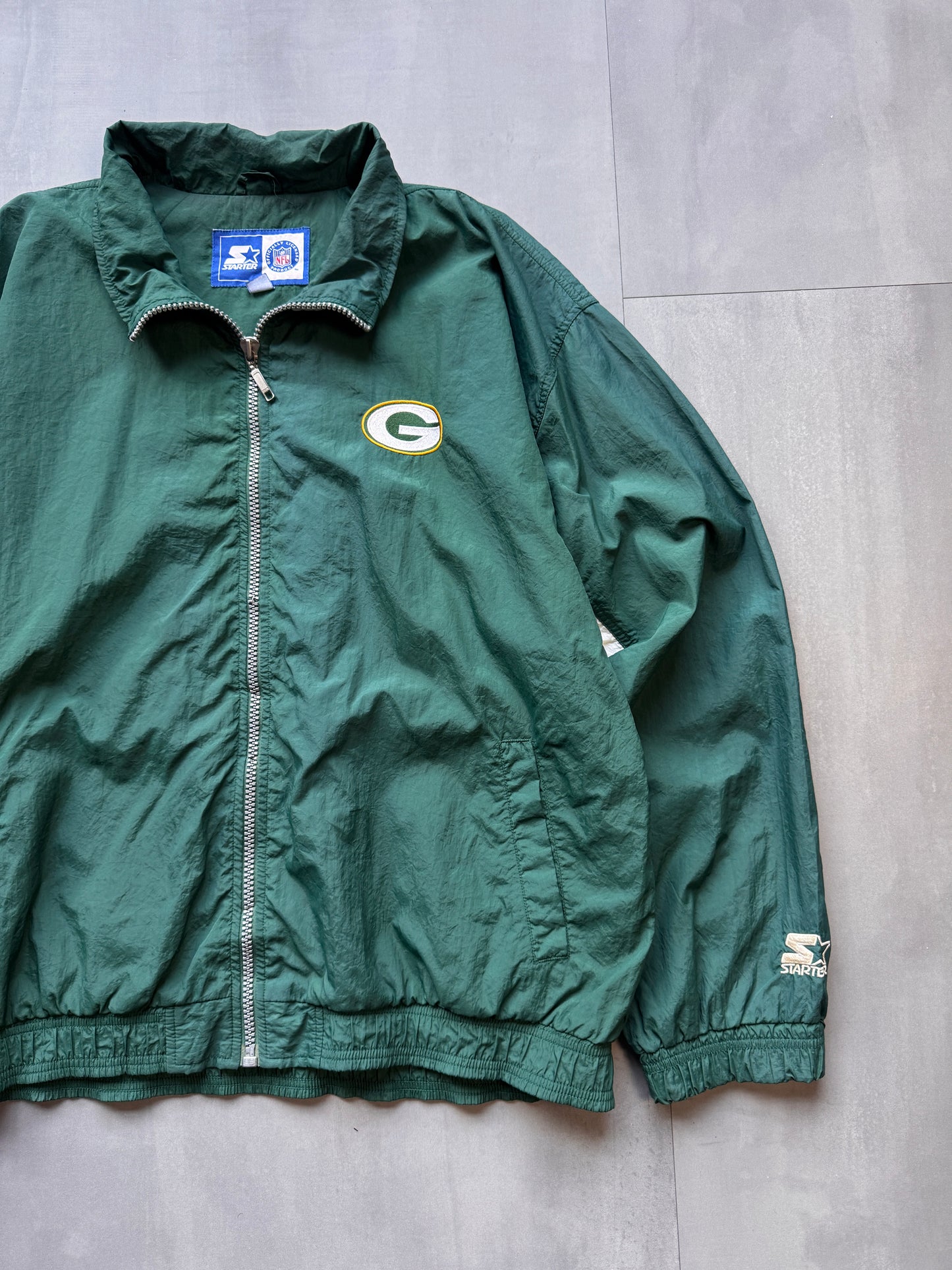 VINTAGE NFL STARTER GREEN BAY PACKERS TRACK JACKET - XL