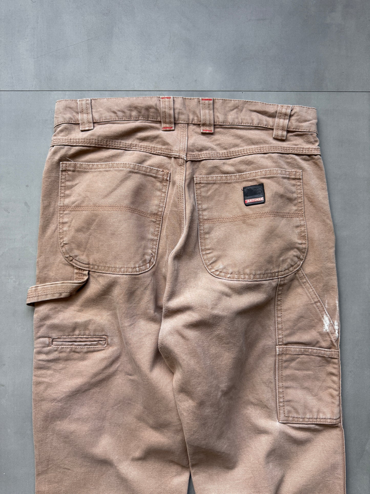 VINTAGE CRAFTSMAN LIGHT BROWN CARPENTER PANTS - 32