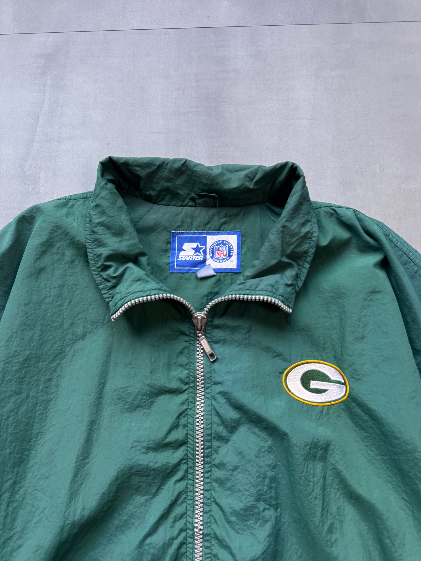 VINTAGE NFL STARTER GREEN BAY PACKERS TRACK JACKET - XL