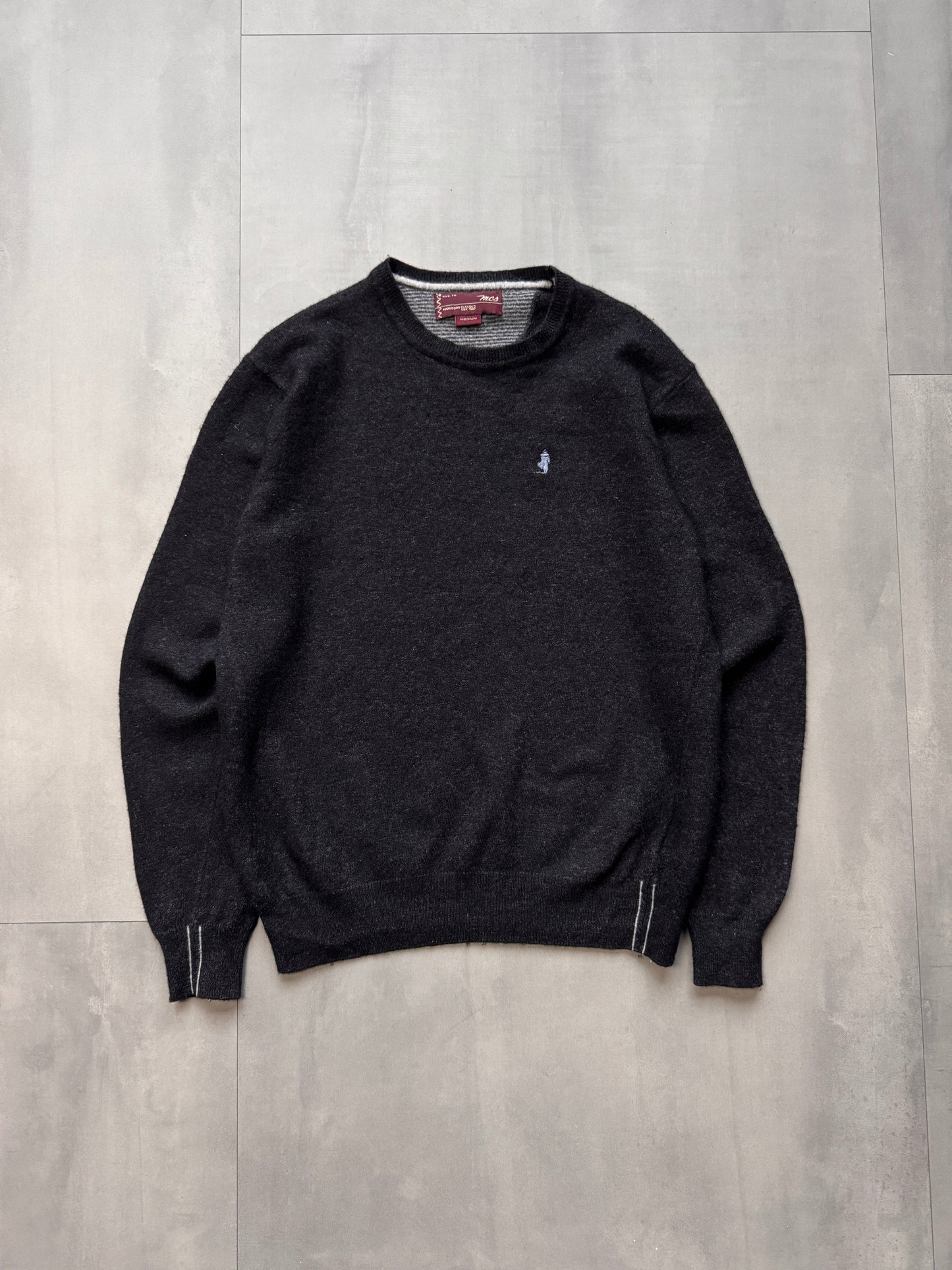 VINTAGE MARLBORO CLASSICS BLACK SWEATER - SMALL
