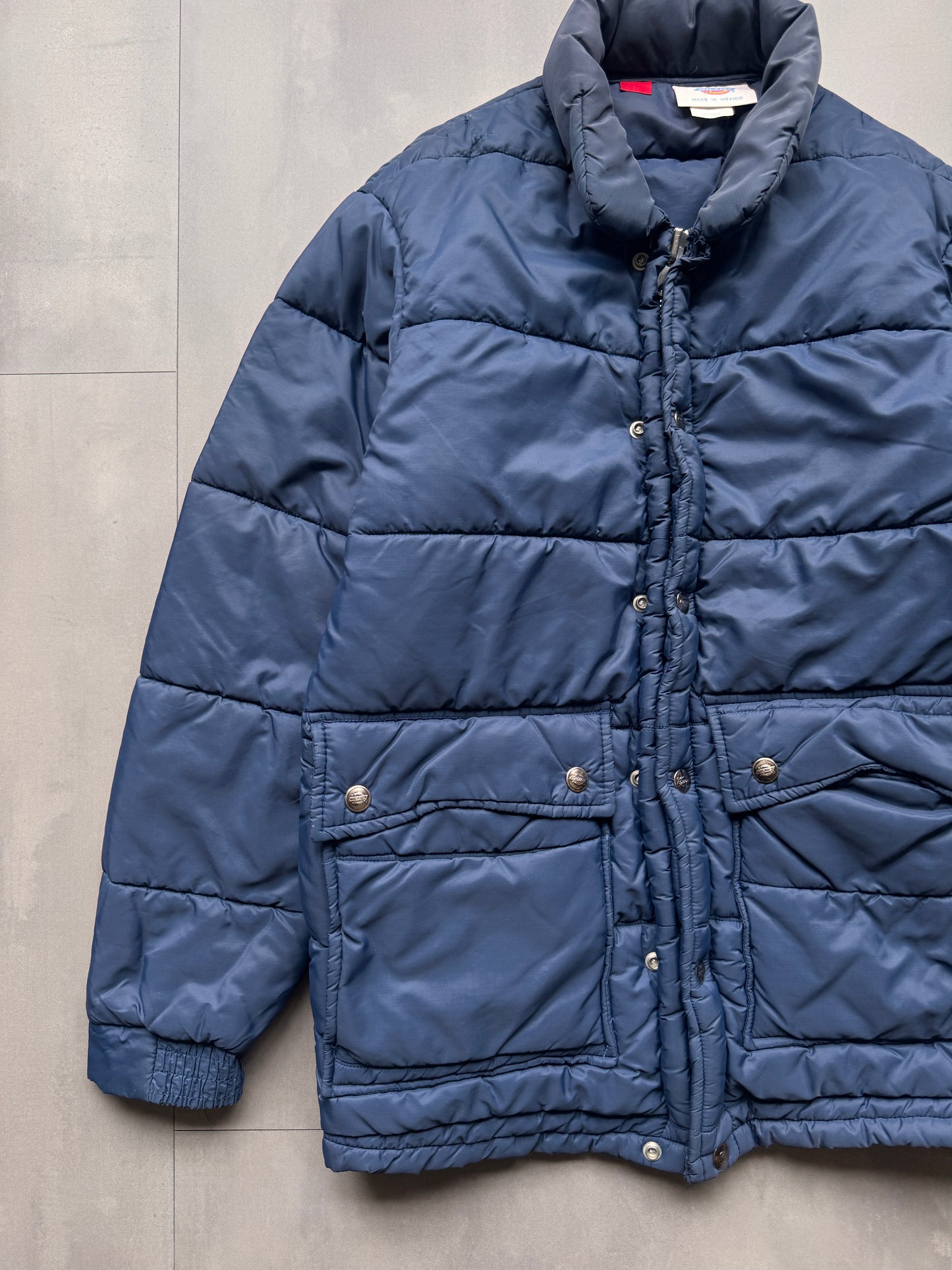 VINTAGE DICKIES NAVY PUFFER COAT - S