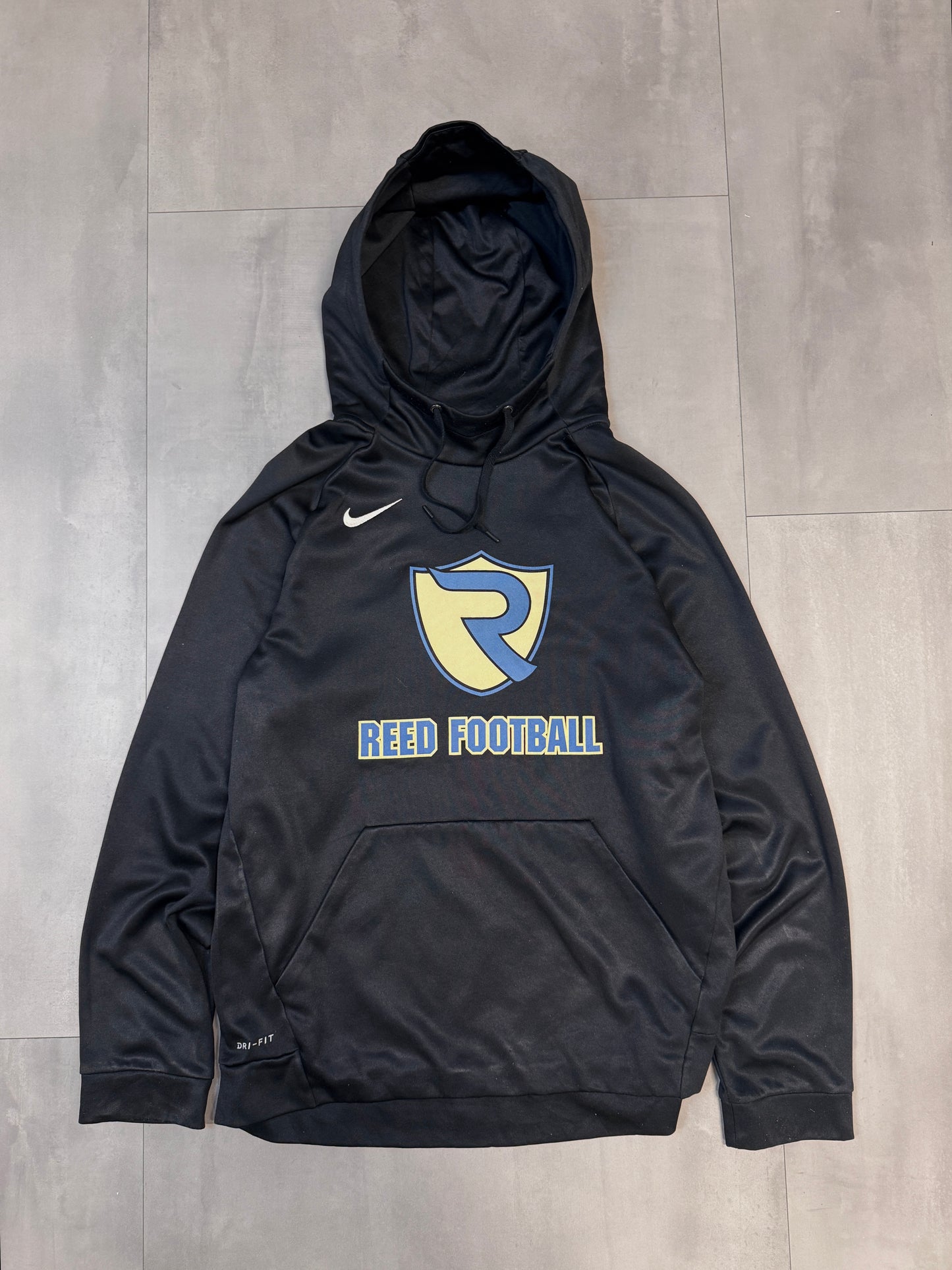 NIKE REED FOOTBALL BLACK HOODIE - LARGE
