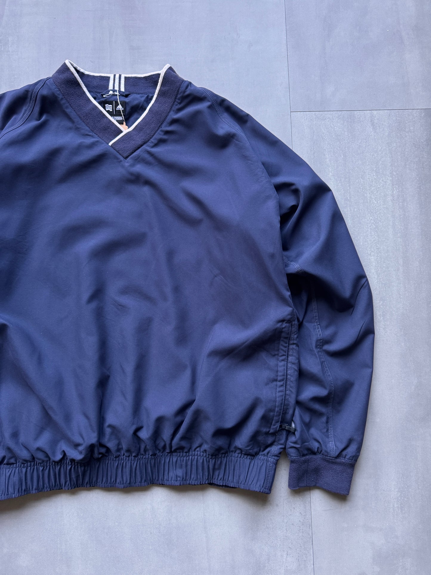 VINTAGE ADIDAS NAVY WINDBREAKER - L