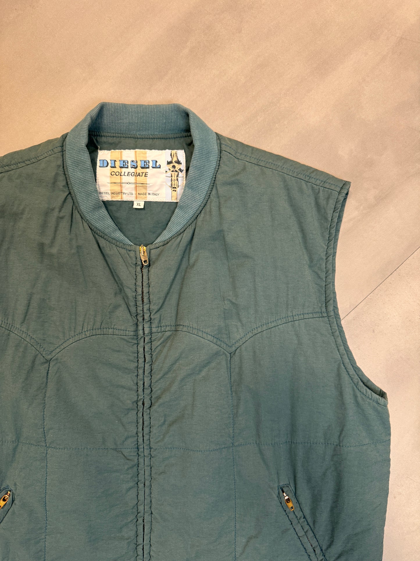 DIESEL GREEN GILET - LARGE/XLARGE