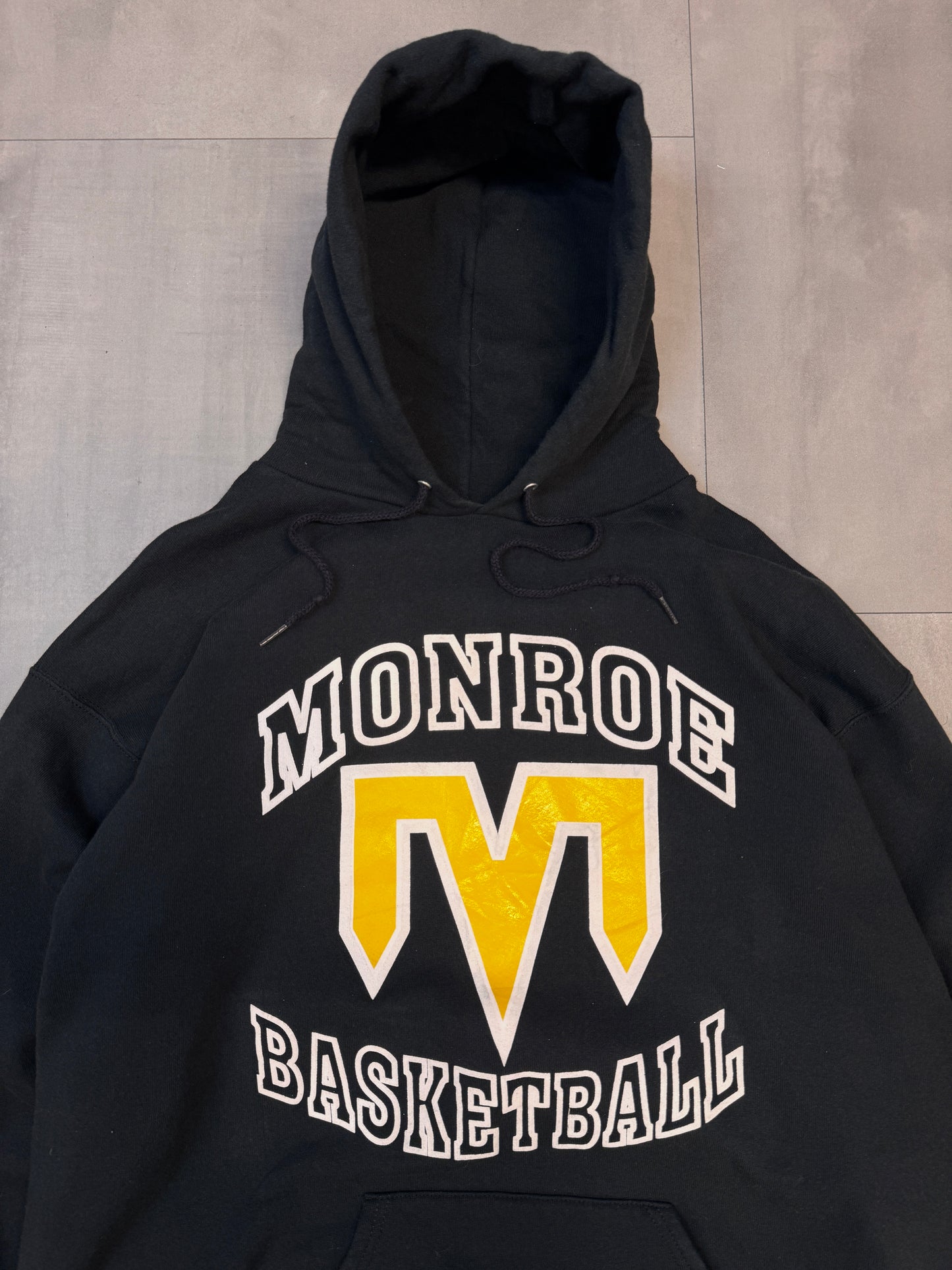 LEE MONROE BASKETBALL BLACK HEAVYWEIGHT HOODIE - LARGE
