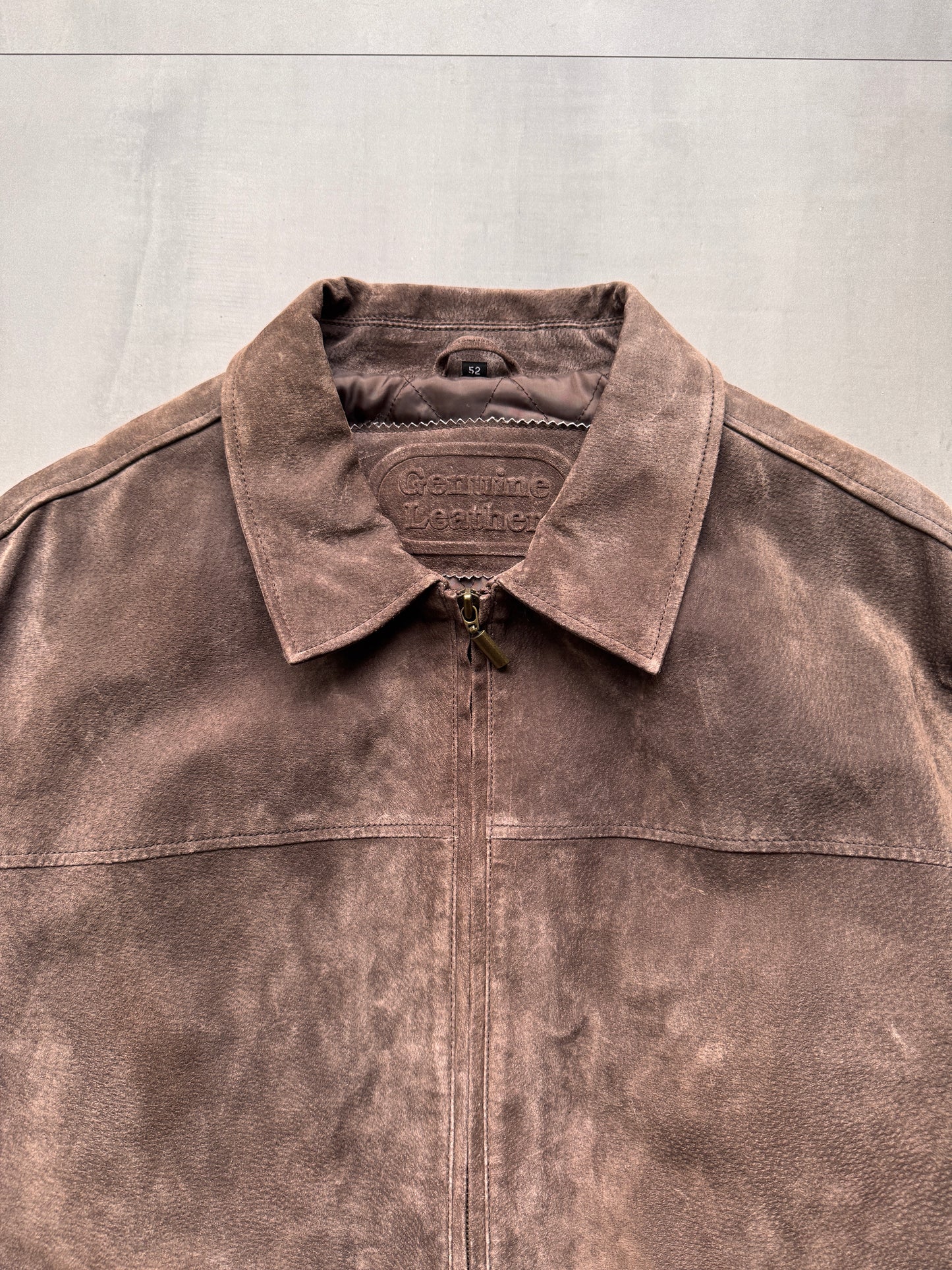 VINTAGE BROWN SUEDE LEATHER JACKET - LARGE