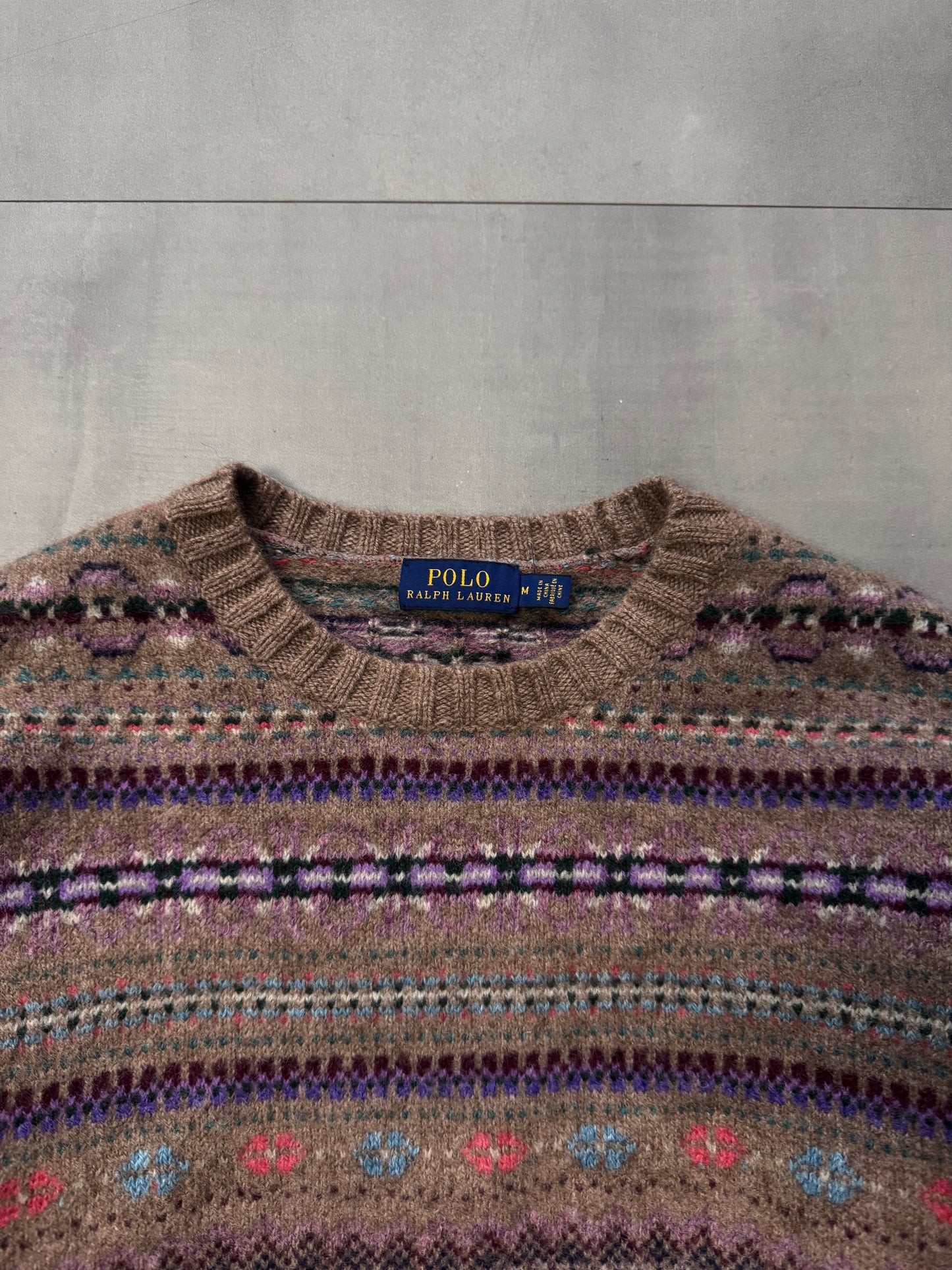 VINTAGE POLO RALPH LAUREN KNIT SWEATER - XSMALL