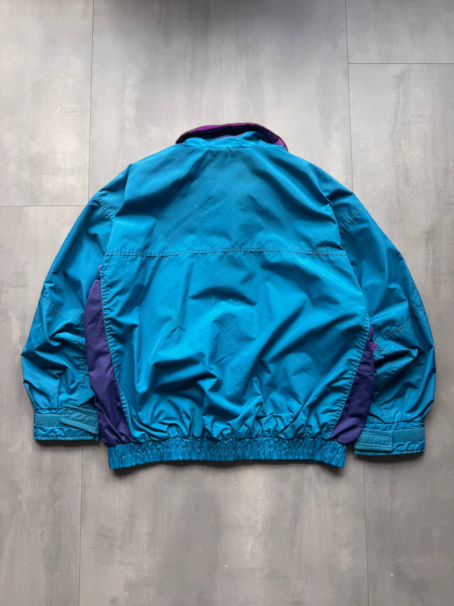 VINTAGE COLUMBIA FLEECE LINED BLUE JACKET - L