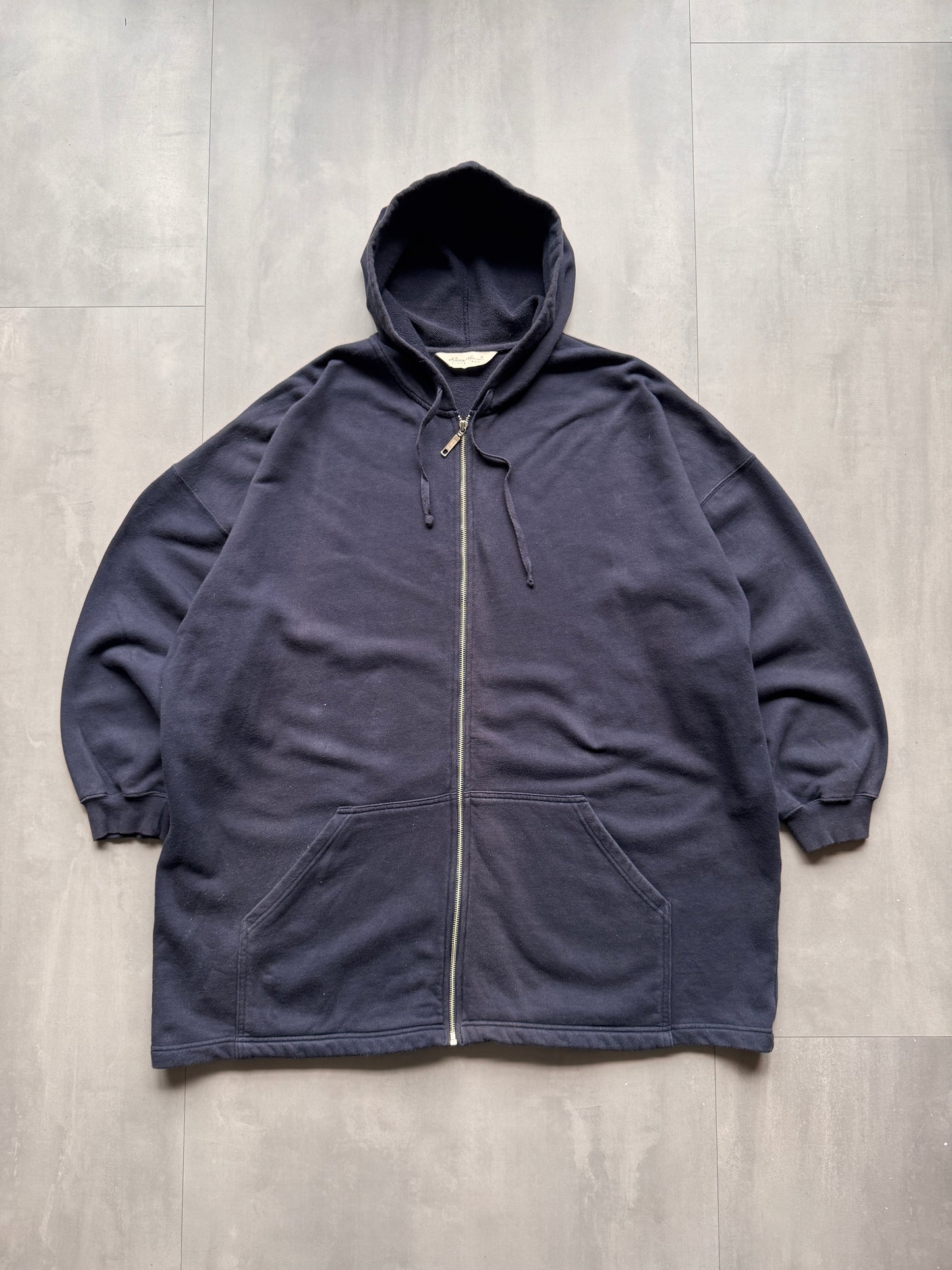VINTAGE EDDIE BAUER NAVY ZIP UP HOODIE - XXL
