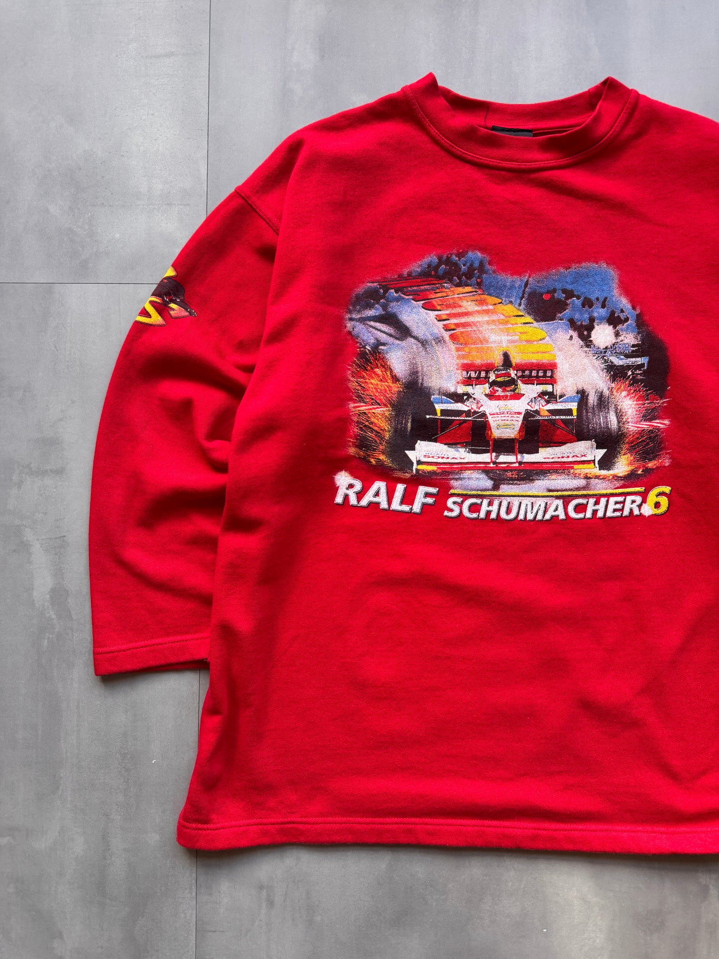 VINTAGE F1 RALF SCHUMACHER RED SWEATER - M