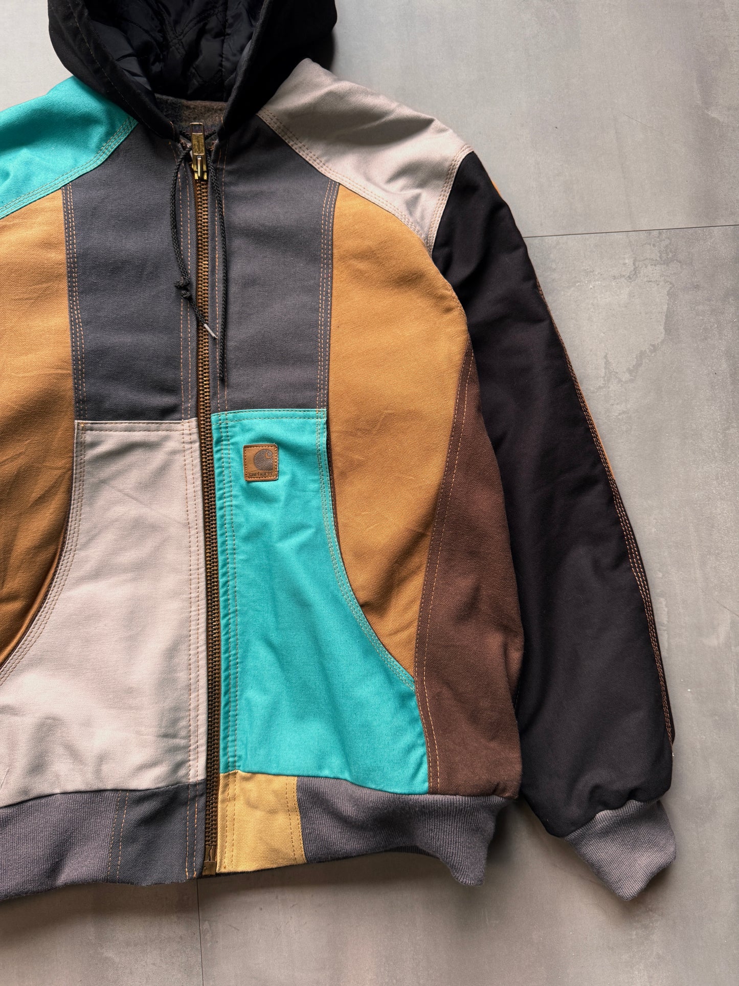 CARHARTT REWORKED COLORBLOCK ACTIVE JACKET - MEDIUM