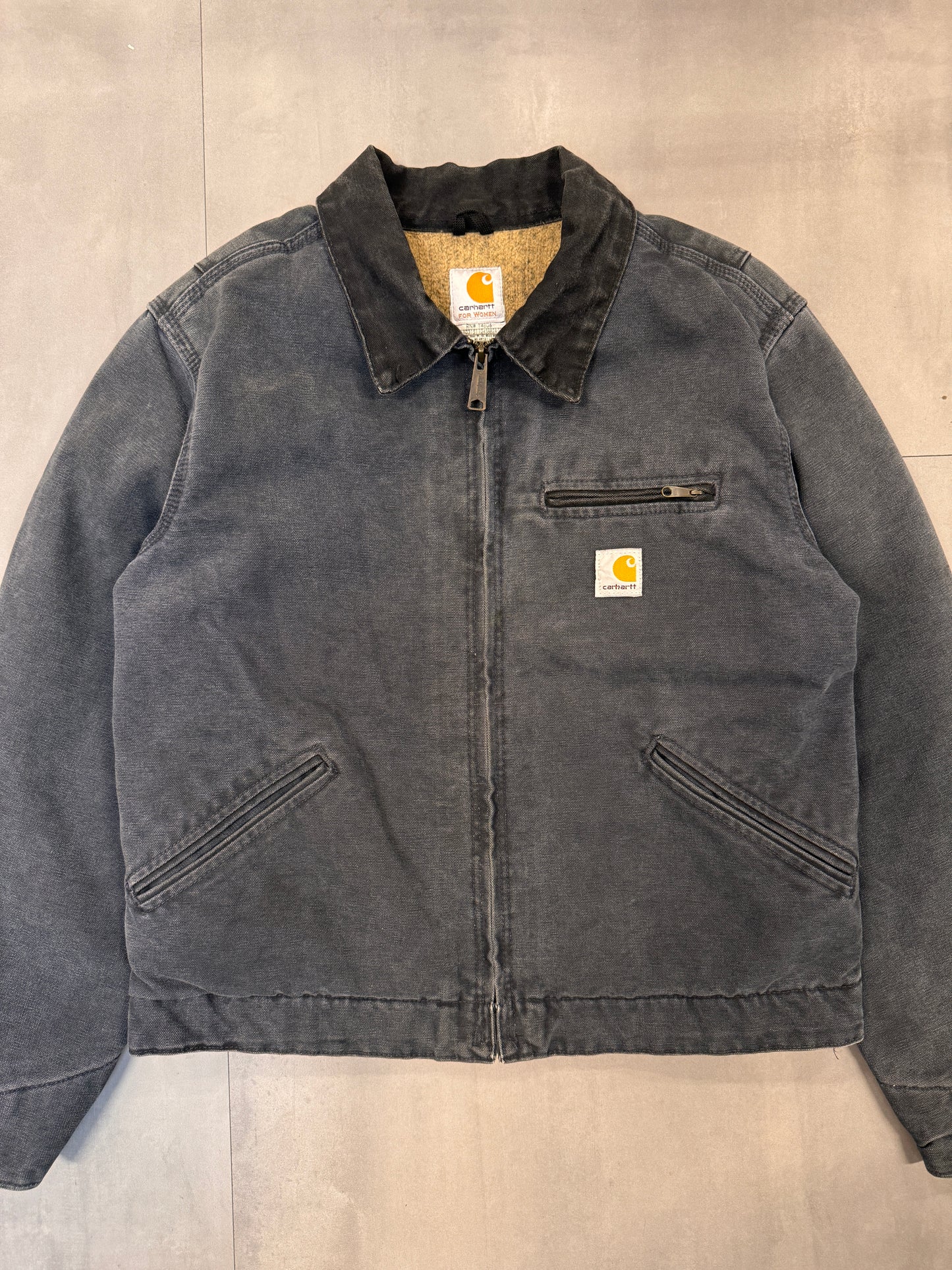 CARHARTT FADED GREY DETROIT JACKET - SMALL