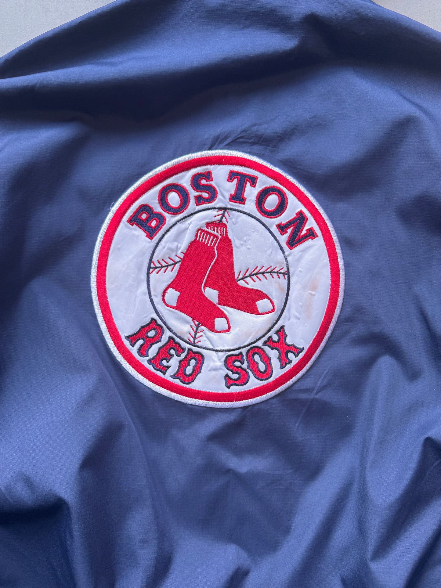 VINTAGE MLB BOSTON RED SOX HOODED TRACK JACKET - L