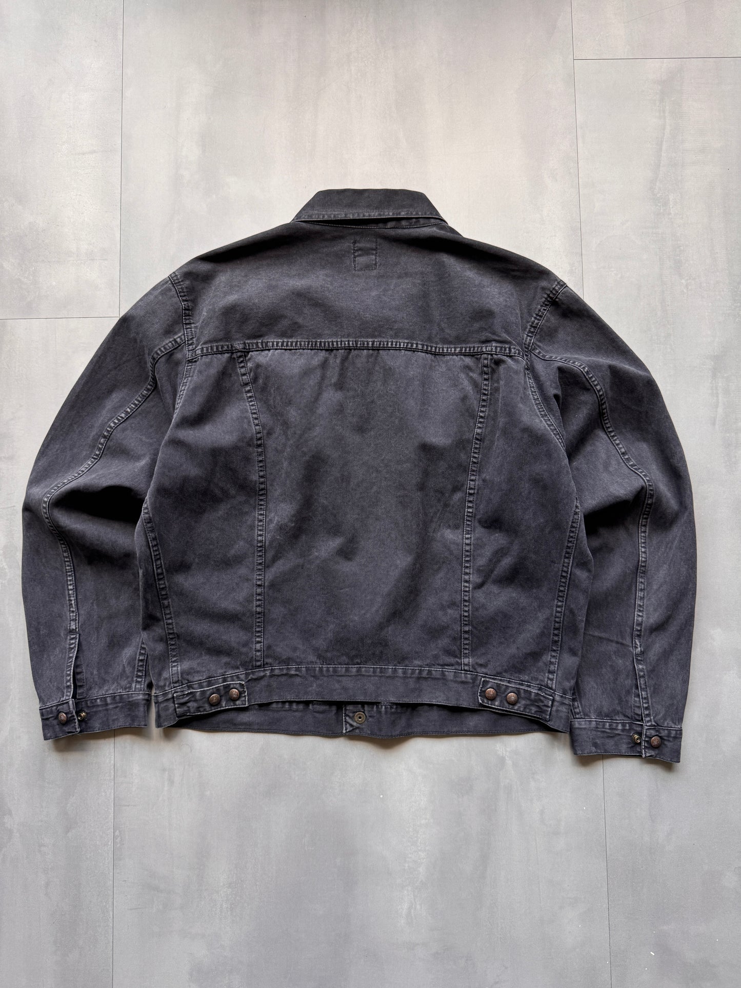 VINTAGE DIESEL BLACK DENIM JACKET - L