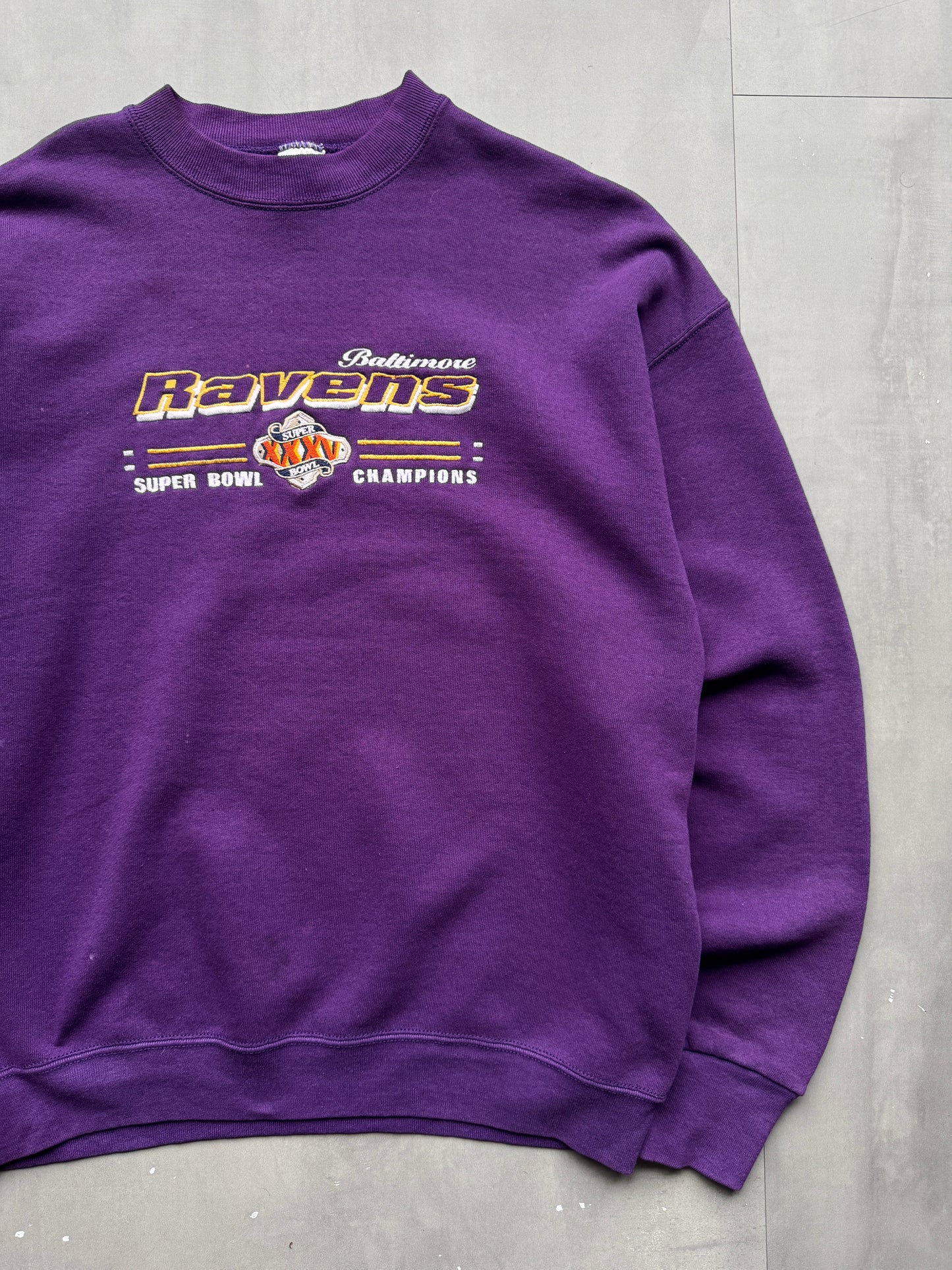 VINTAGE NFL BALTIMORE RAVENS PURPLE SWEATER - L