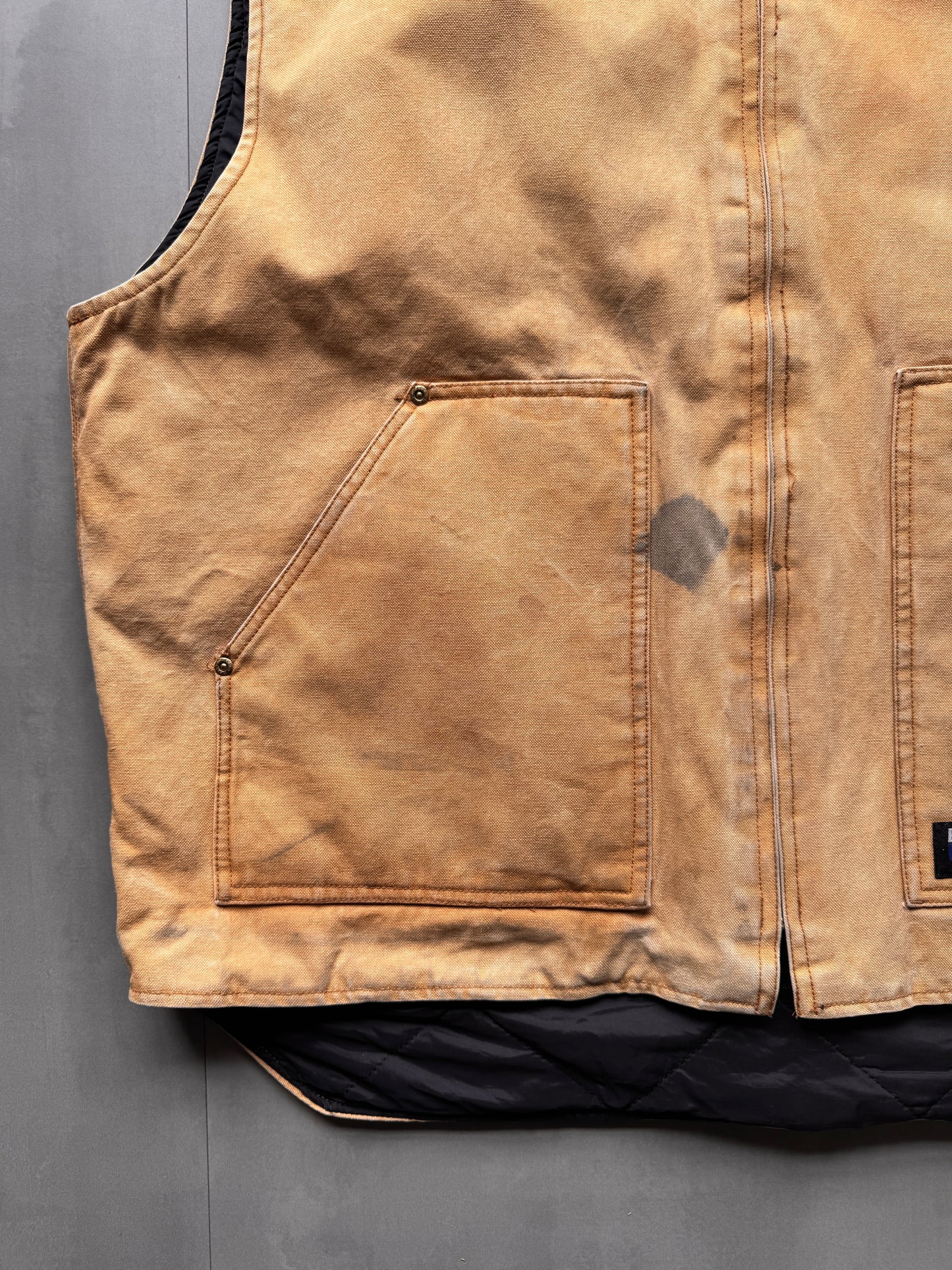VINTAGE WALLS BLIZZARD PRUF TAN WORKWEAR GILET - XXL