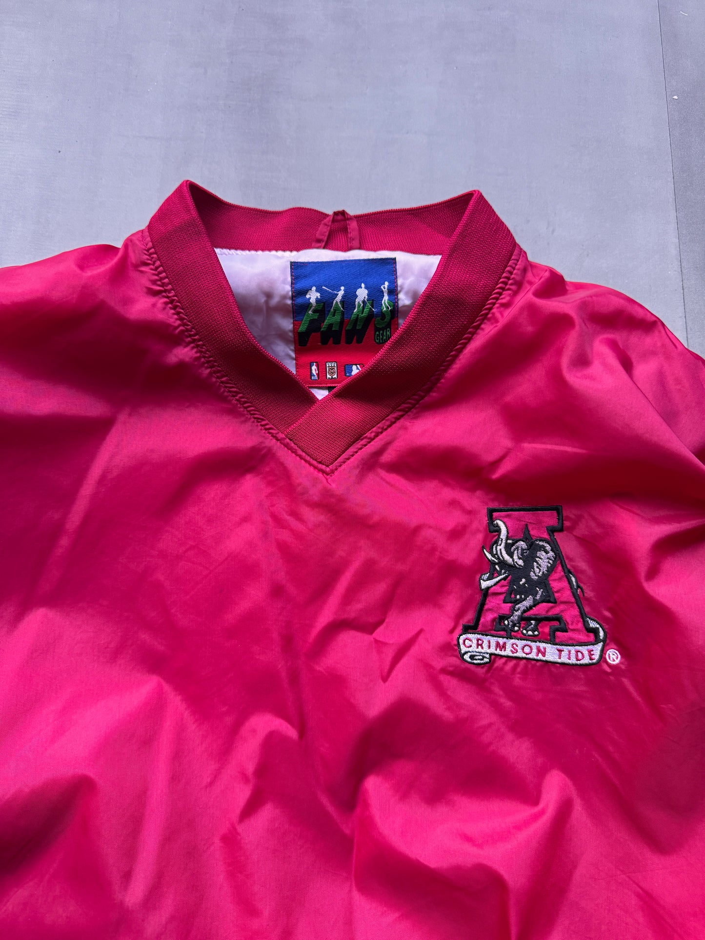 VINTAGE ALABAMA CRIMSON TIDE WINDBREAKER - L