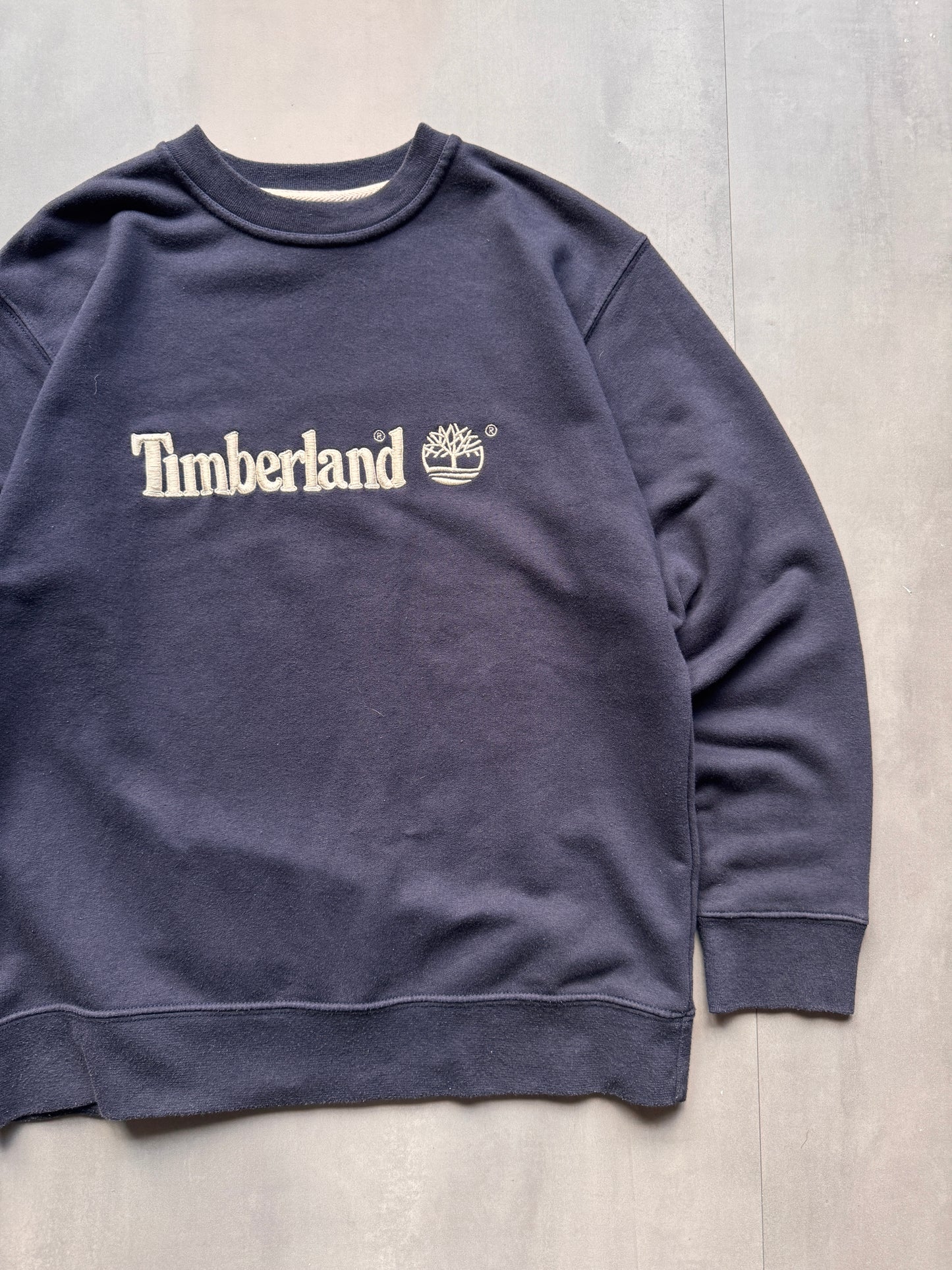 VINTAGE TIMBERLAND NAVY SWEATER - S