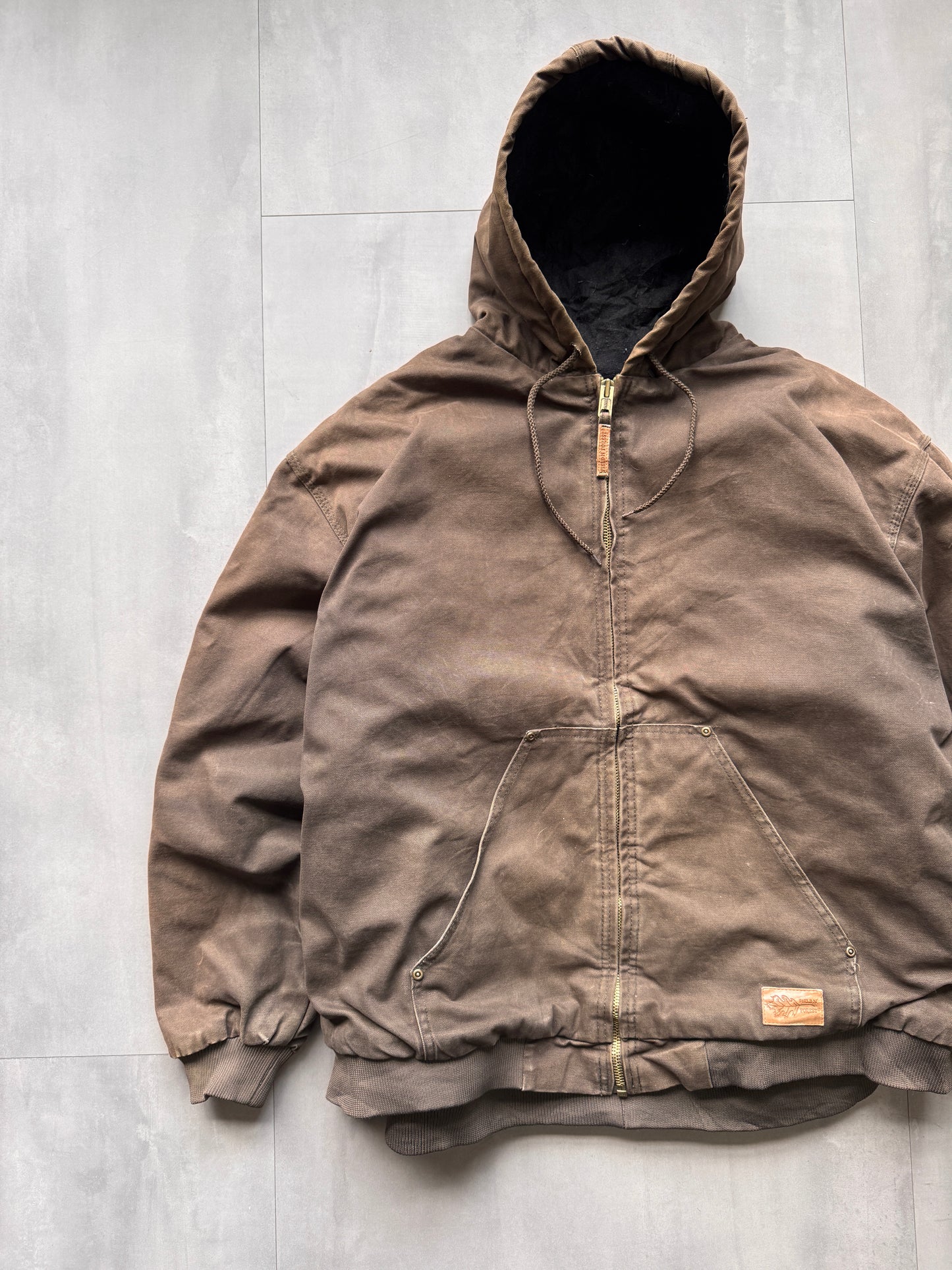 VINTAGE FIELD N' FOREST BROWN/MOSS GREEN ACTIVE JACKET - 3XLARGE