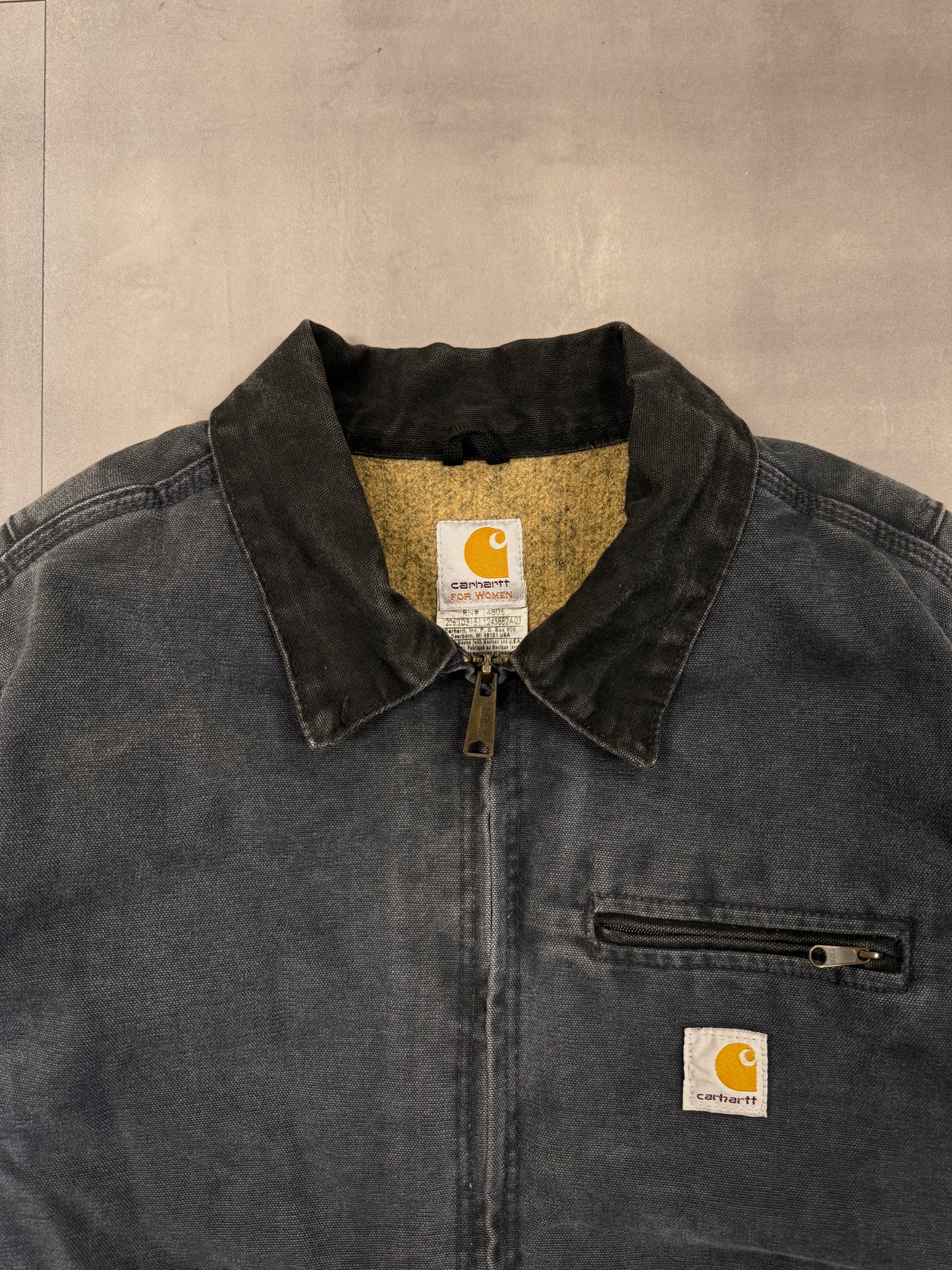 CARHARTT FADED GREY DETROIT JACKET - SMALL