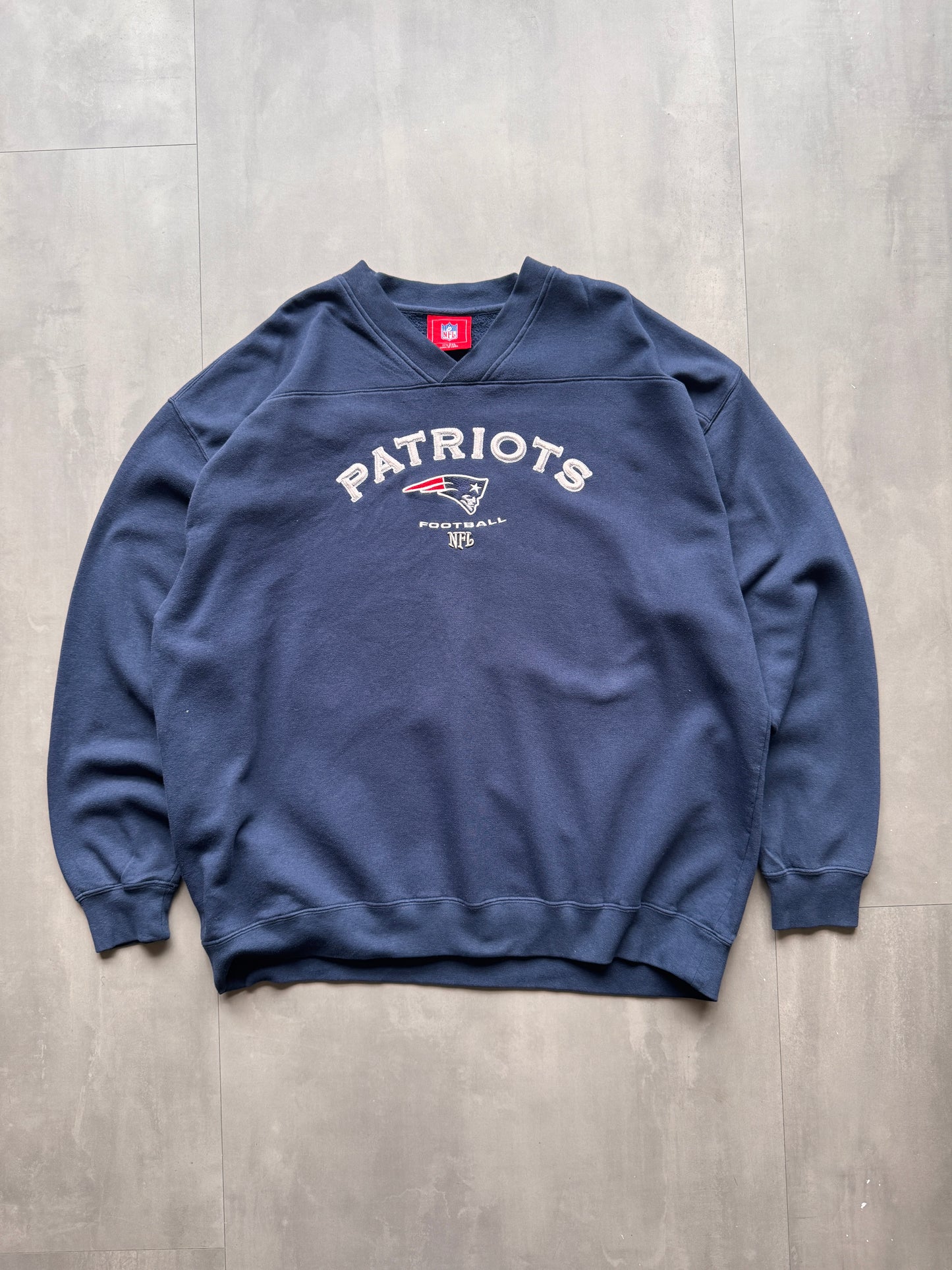 VINTAGE NFL NEW ENGLAND PATRIOTS NAVY SWEATER - XXL