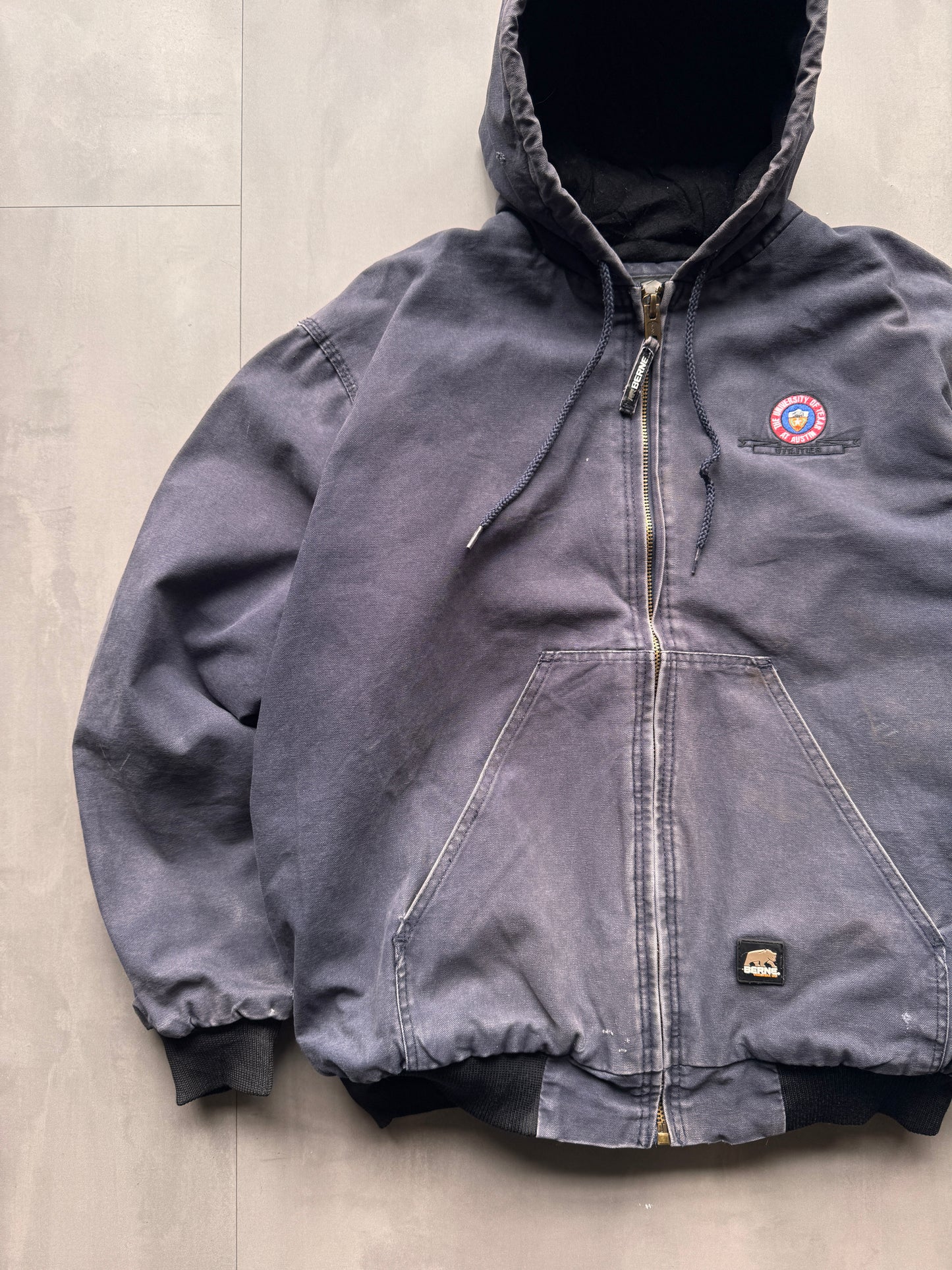 VINTAGE BERNE FADED BLUE ACTIVE JACKET - L