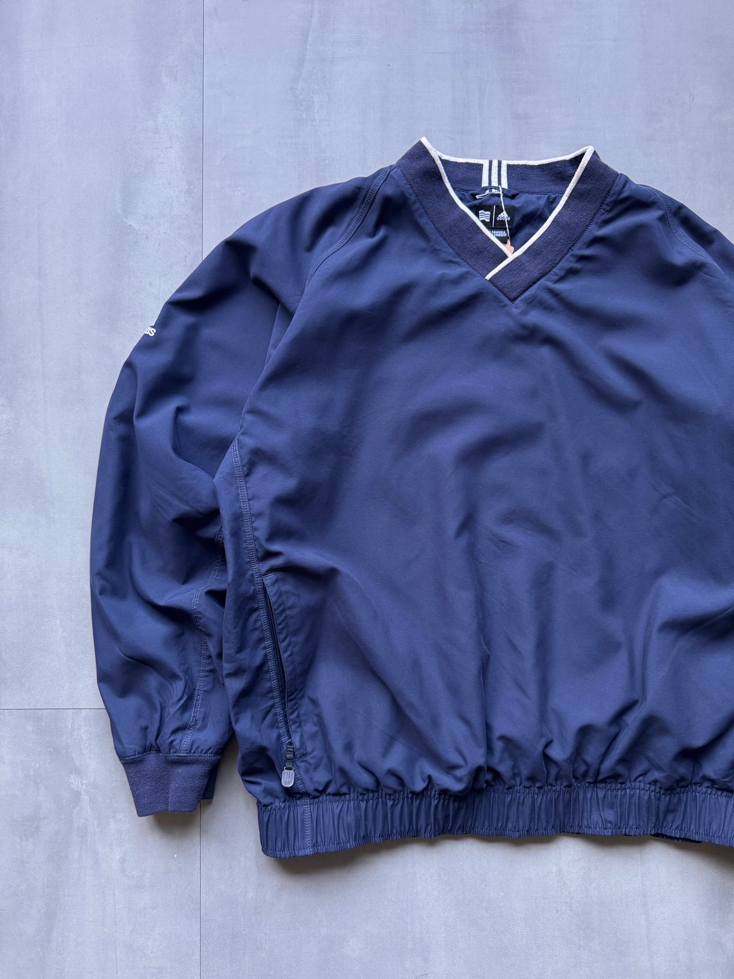 VINTAGE ADIDAS NAVY WINDBREAKER - L
