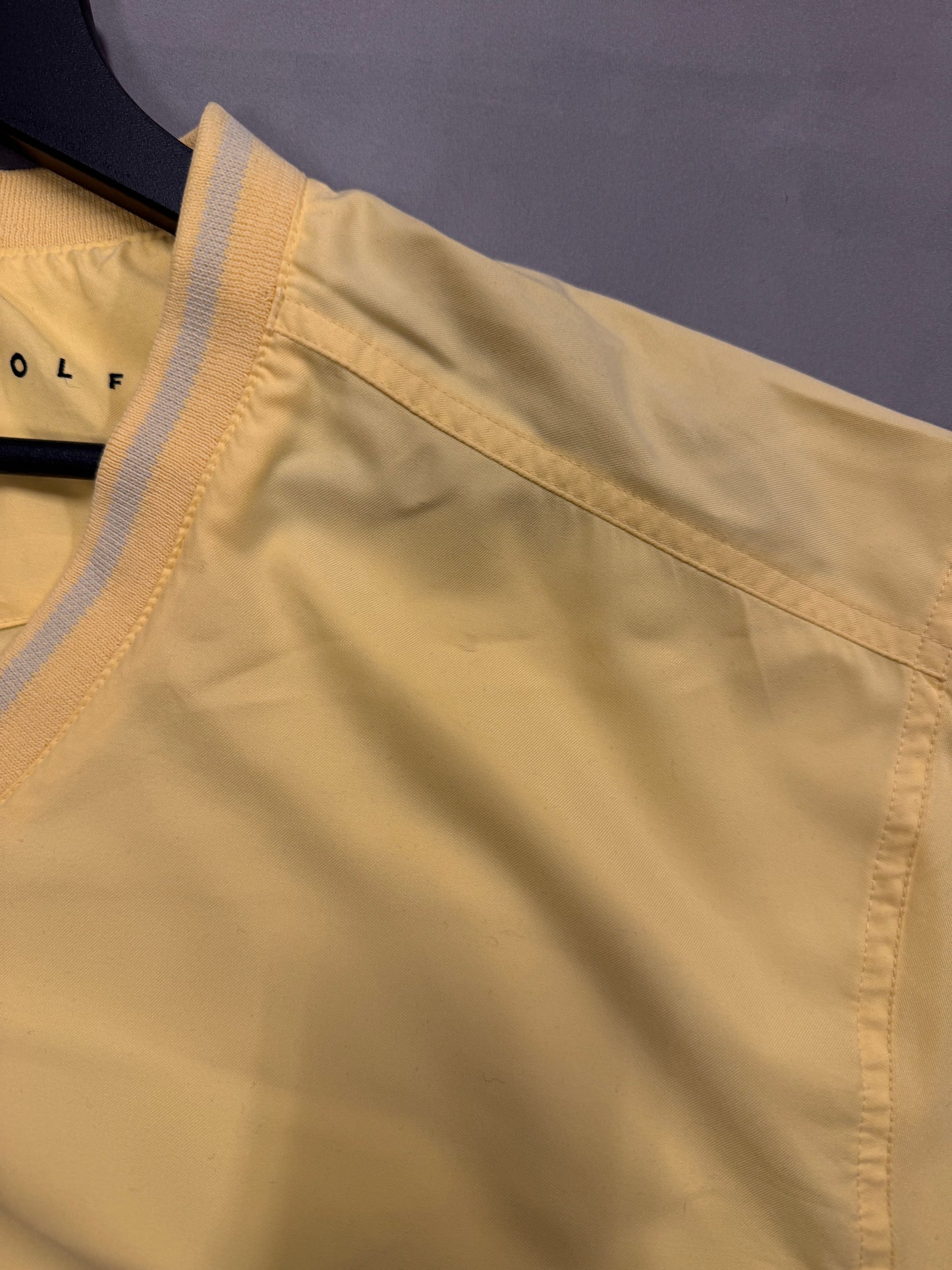 VINTAGE NIKE GOLF YELLOW WINDBREAKER - L