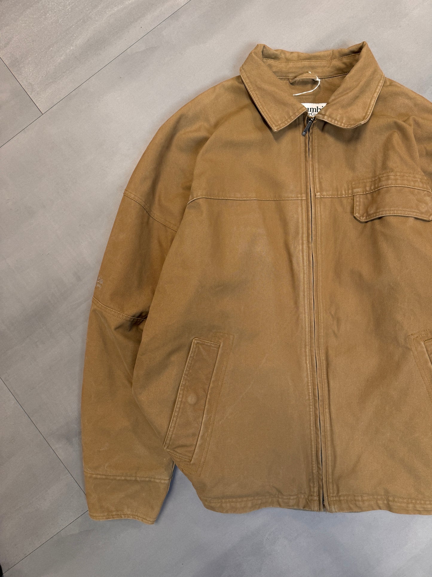 COLUMBIA TAN TRUCKER JACKET - LARGE/XLARGE