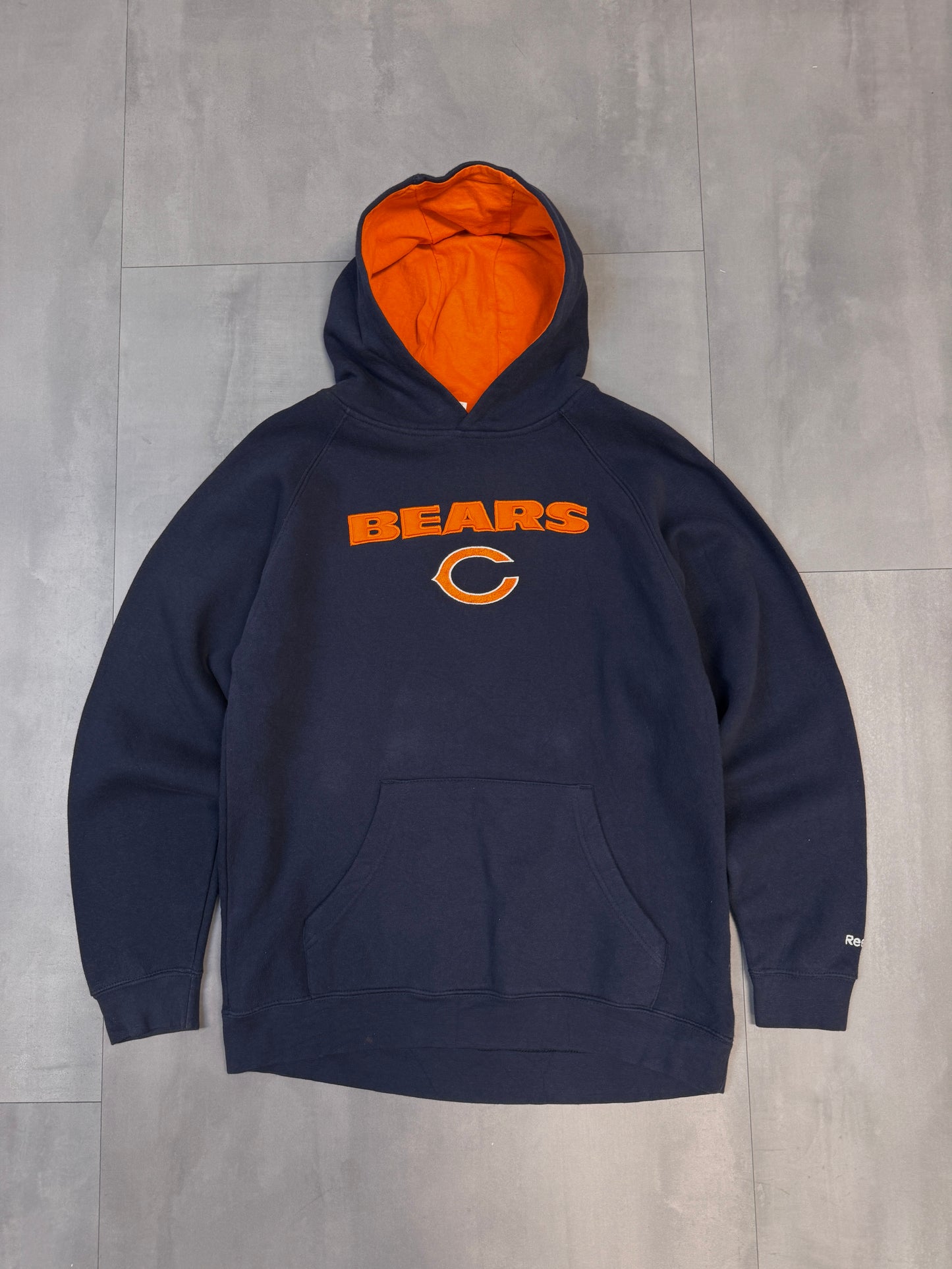 REEBOK NFL CHICAGO BEARS NAVY HOODIE - SMALL