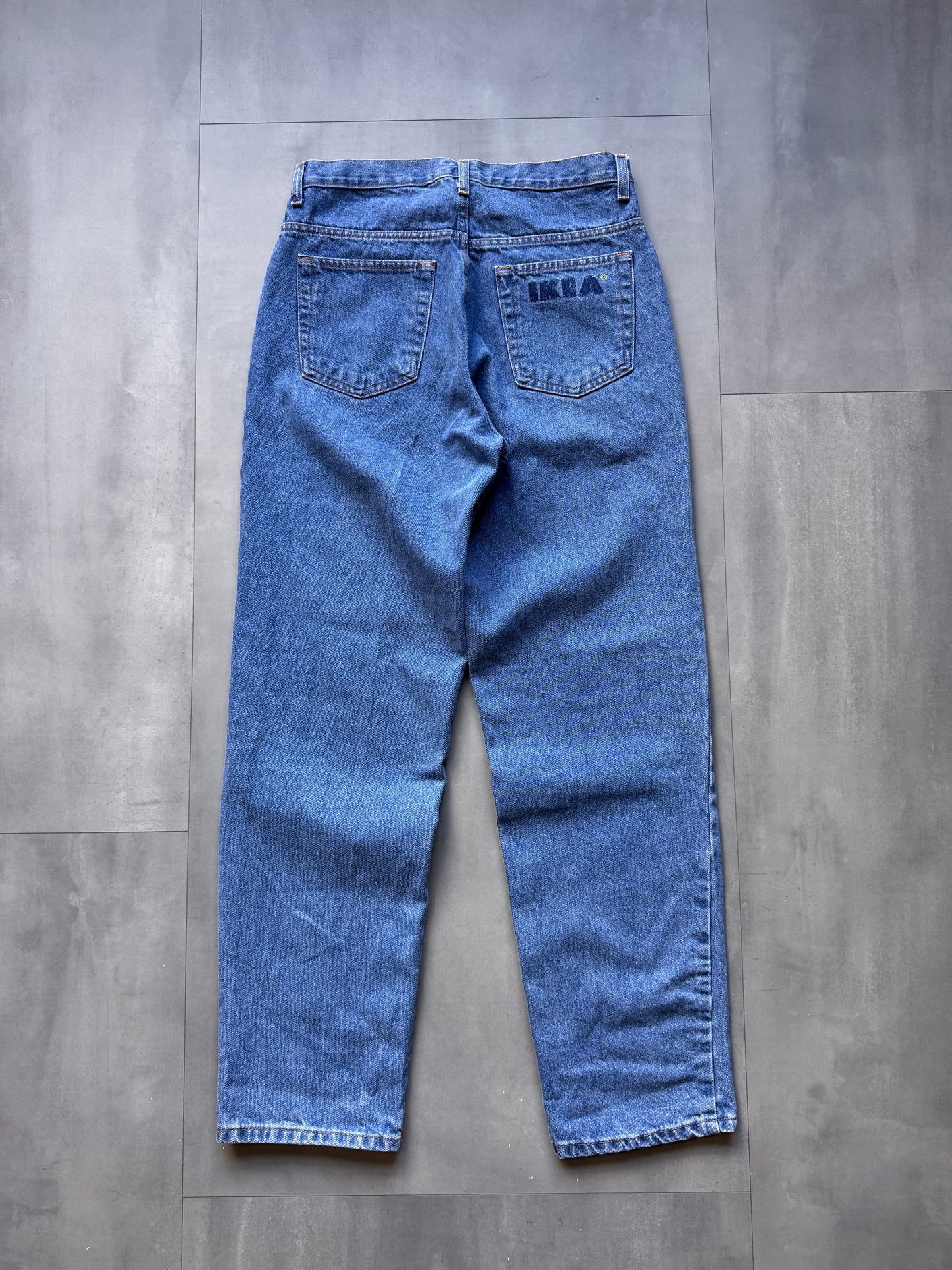 VINTAGE IKEA STAFF CLOTHING LIGHT WASH DENIM PANTS - 34