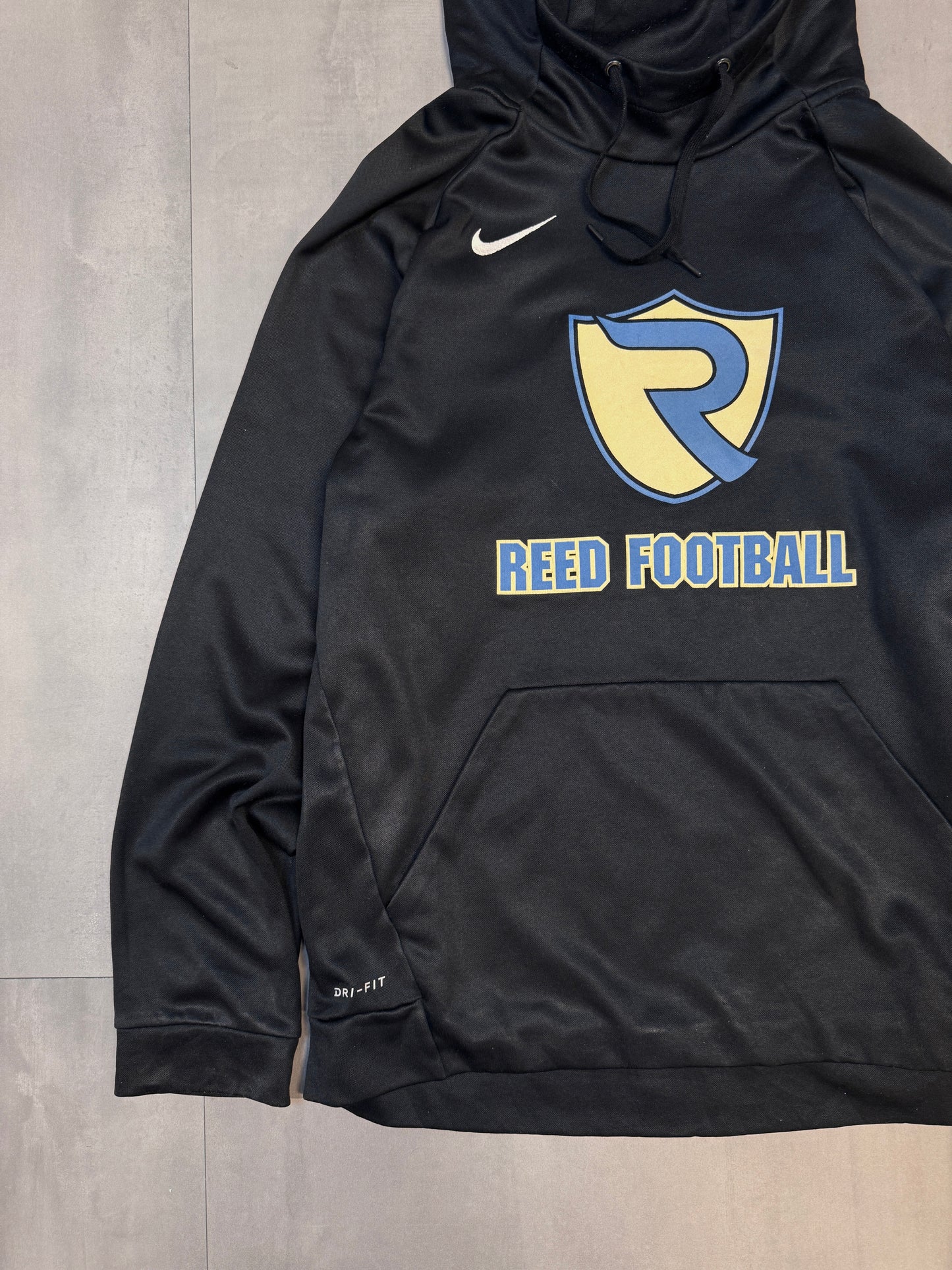 NIKE REED FOOTBALL BLACK HOODIE - LARGE