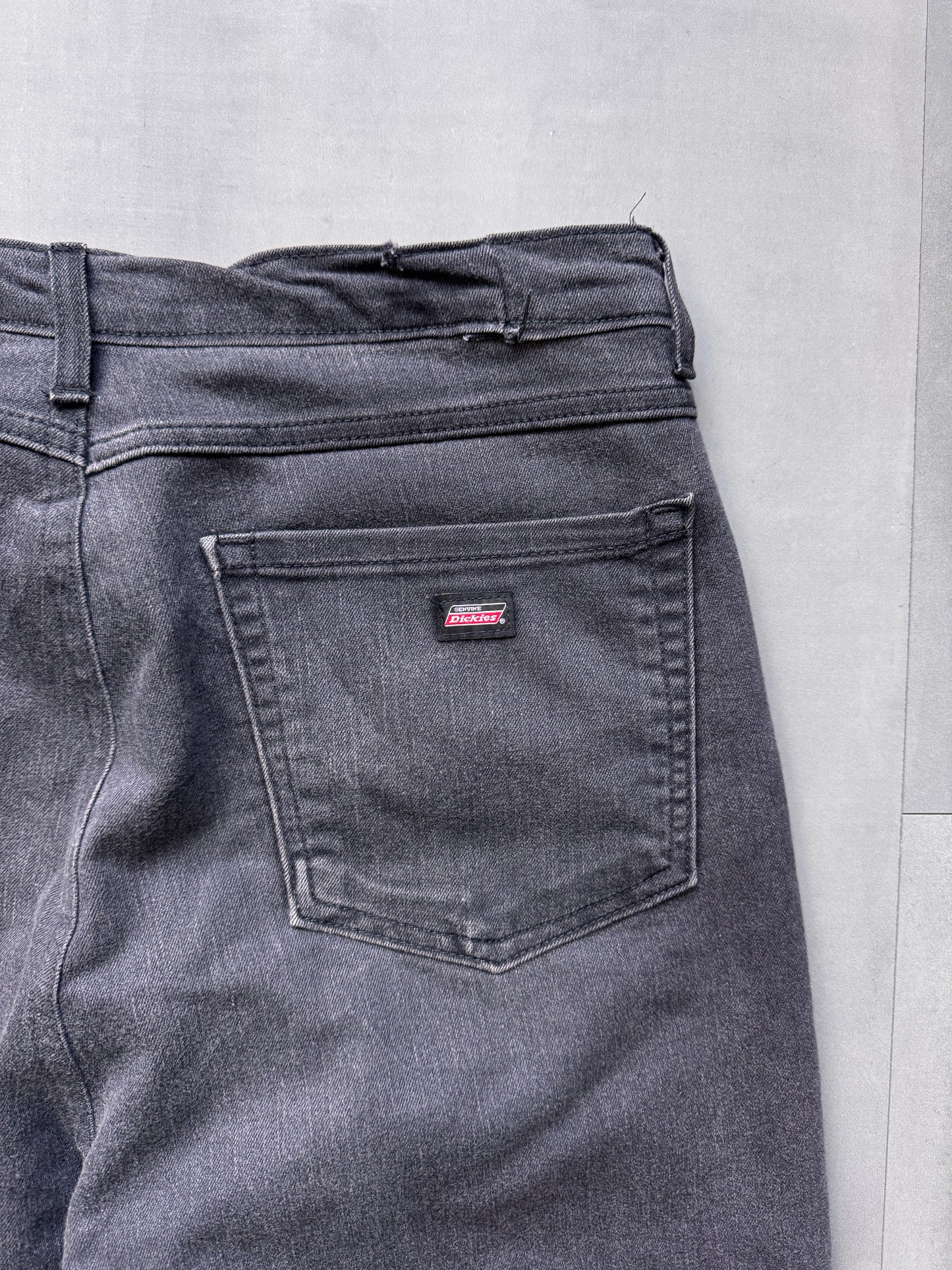 VINTAGE DICKIES DISTRESSED DARK GREY PANTS - 30