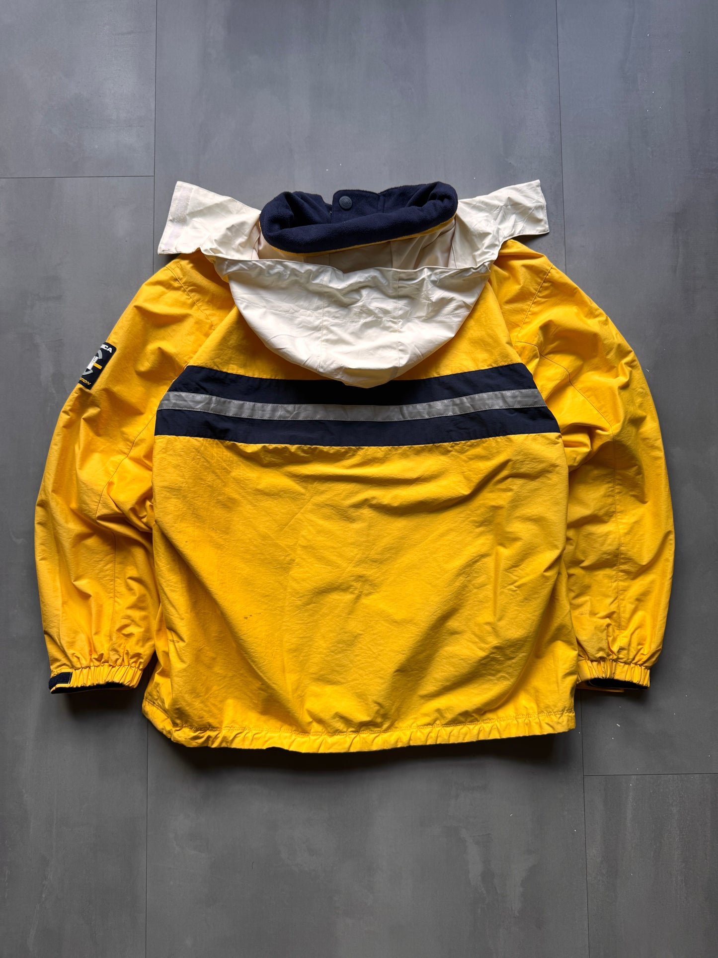 VINTAGE NAUTICA COMPETITION REVERSIBLE FLEECE LINED JACKET - XL