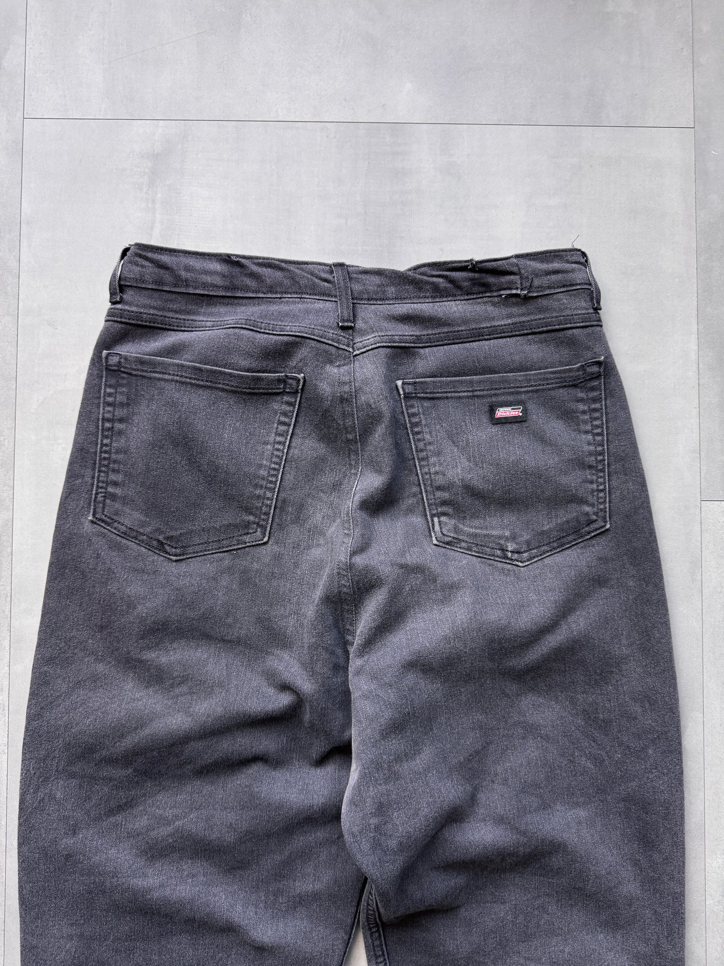 VINTAGE DICKIES DISTRESSED DARK GREY PANTS - 30
