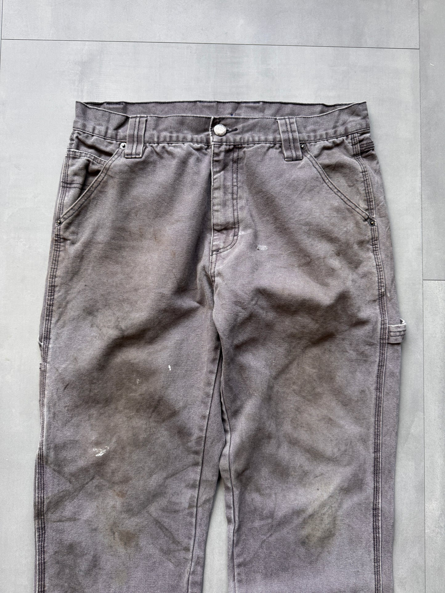 VINTAGE RK BRAND FADED GREY CARPENTER PANTS - 32