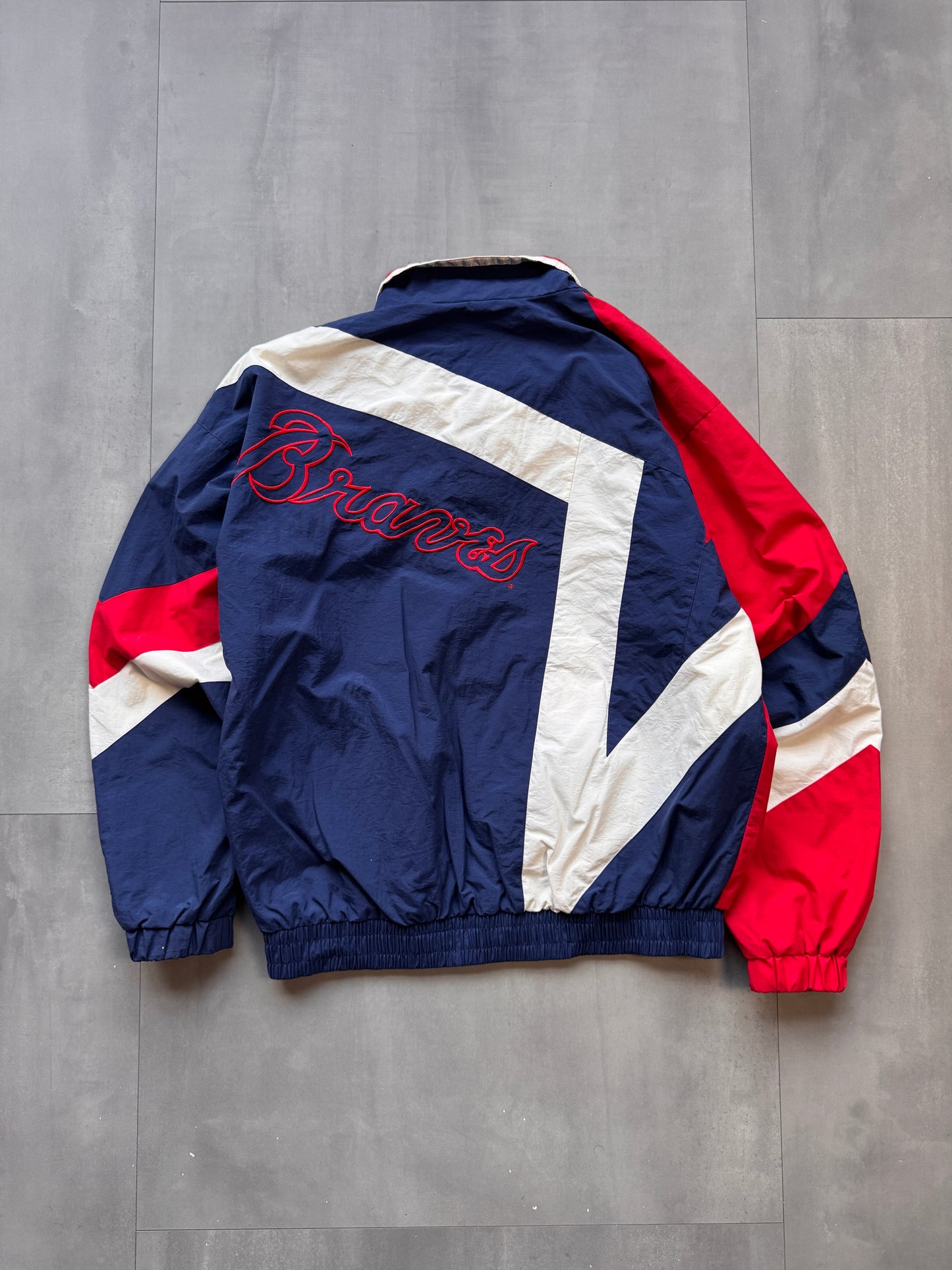 VINTAGE MLB STARTER ATLANTA BRAVES TRACK JACKET - MEDIUM