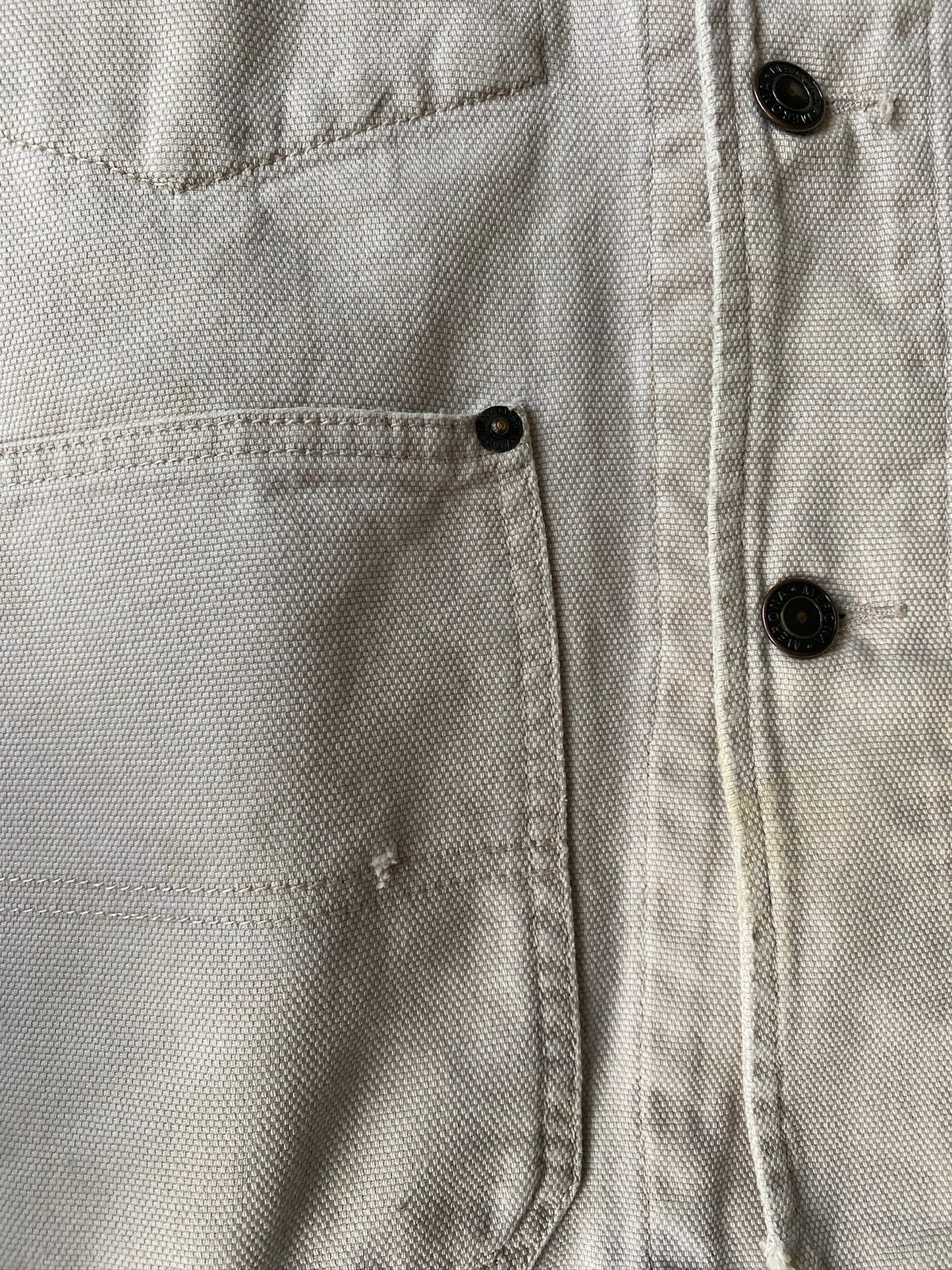 VINTAGE BEIGE WORKWEAR SHIRT - L